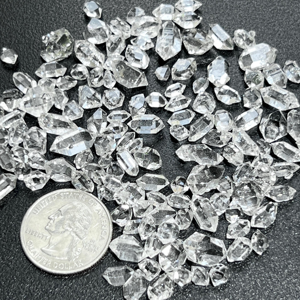 Extra Quality Clear Quartz Crystal Double Terminated Small (Herkimer Like Diamond Shapes) Grams Amazing Crystals