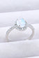 925 Sterling Silver Natural Moonstone Halo Ring