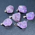 Amethyst Crystal Rough Raw Pendant (Silver Bail) Gemstone Jewelry Necklace Supply Amazing Crystals