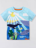 Toddler Boys and Boys Printed Round Neck Short Sleeve T-Shirt NicholesGifts