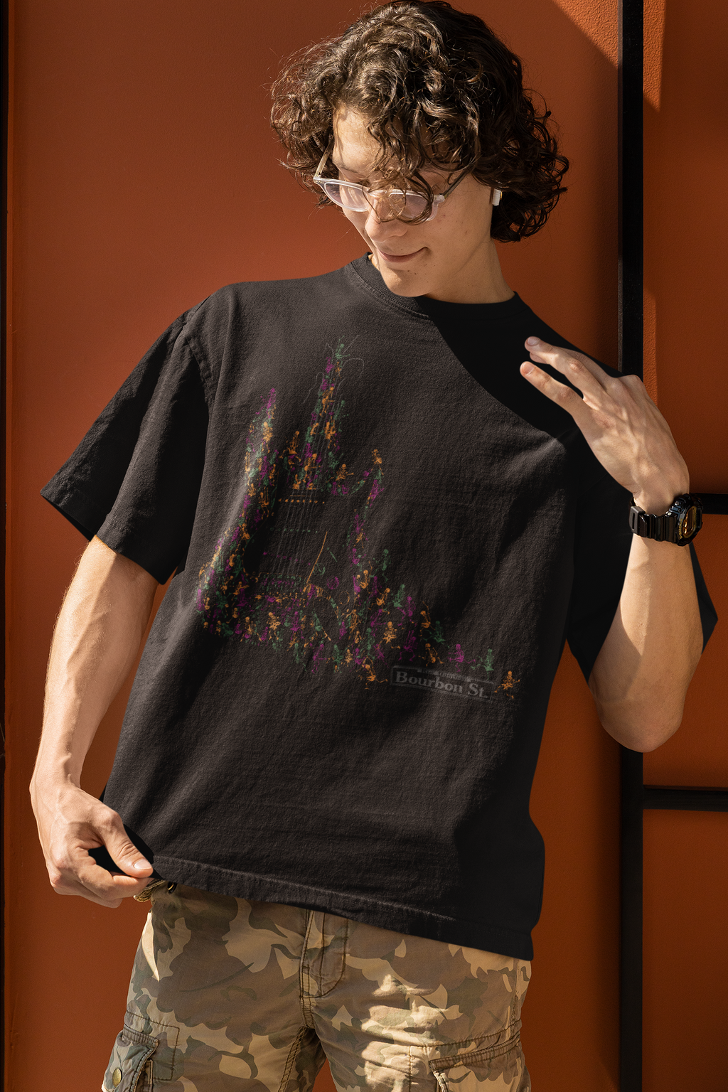 Bourbon St Skeleton Guitar T-Shirt Taboo