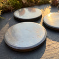 Black Shungite Polished Coaster Carving (3.5 Inch) Amazing Crystals