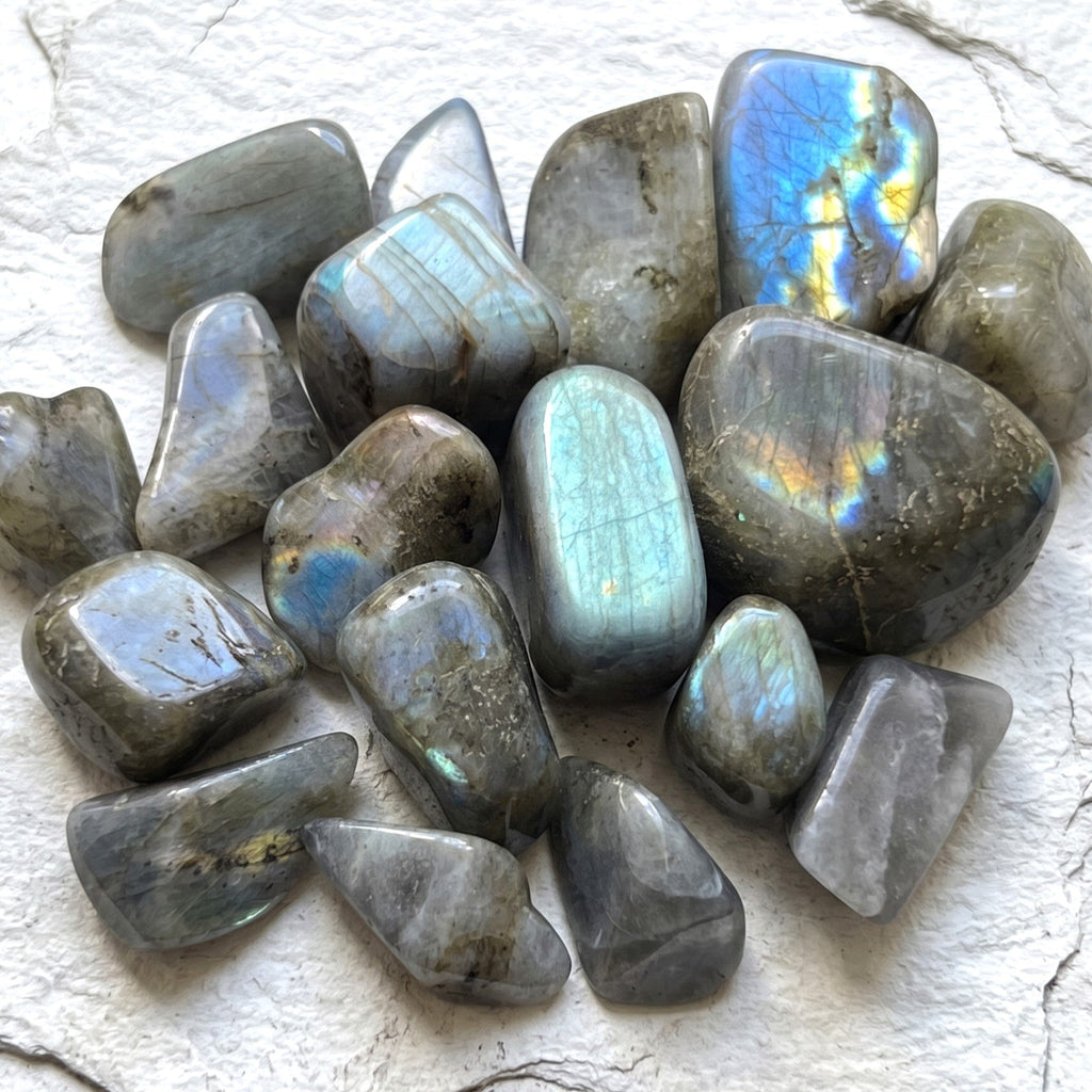Labradorite Tumbled Stones (By The Piece Or Pound) Amazing Crystals