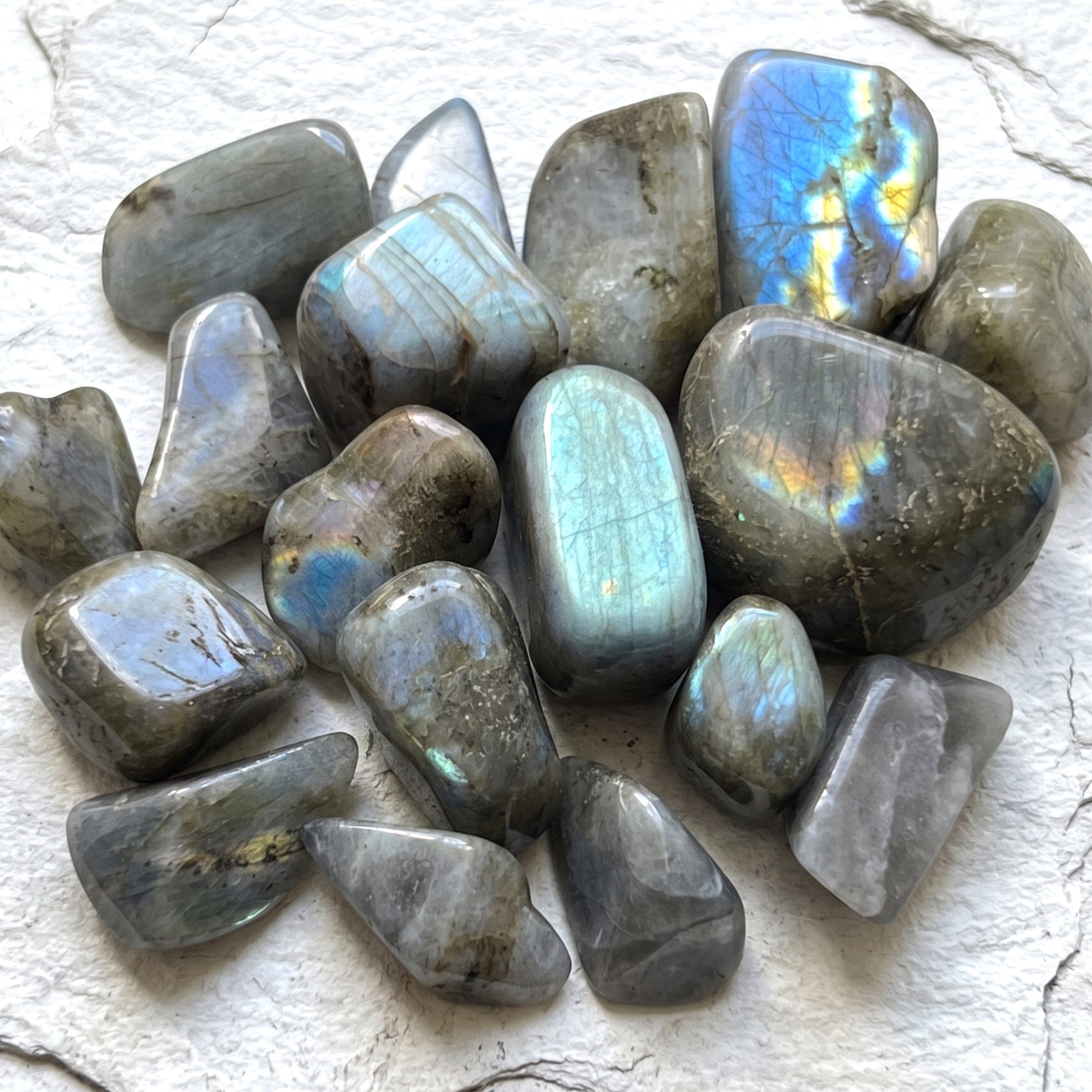 Labradorite Tumbled Stones (By The Piece Or Pound) Amazing Crystals