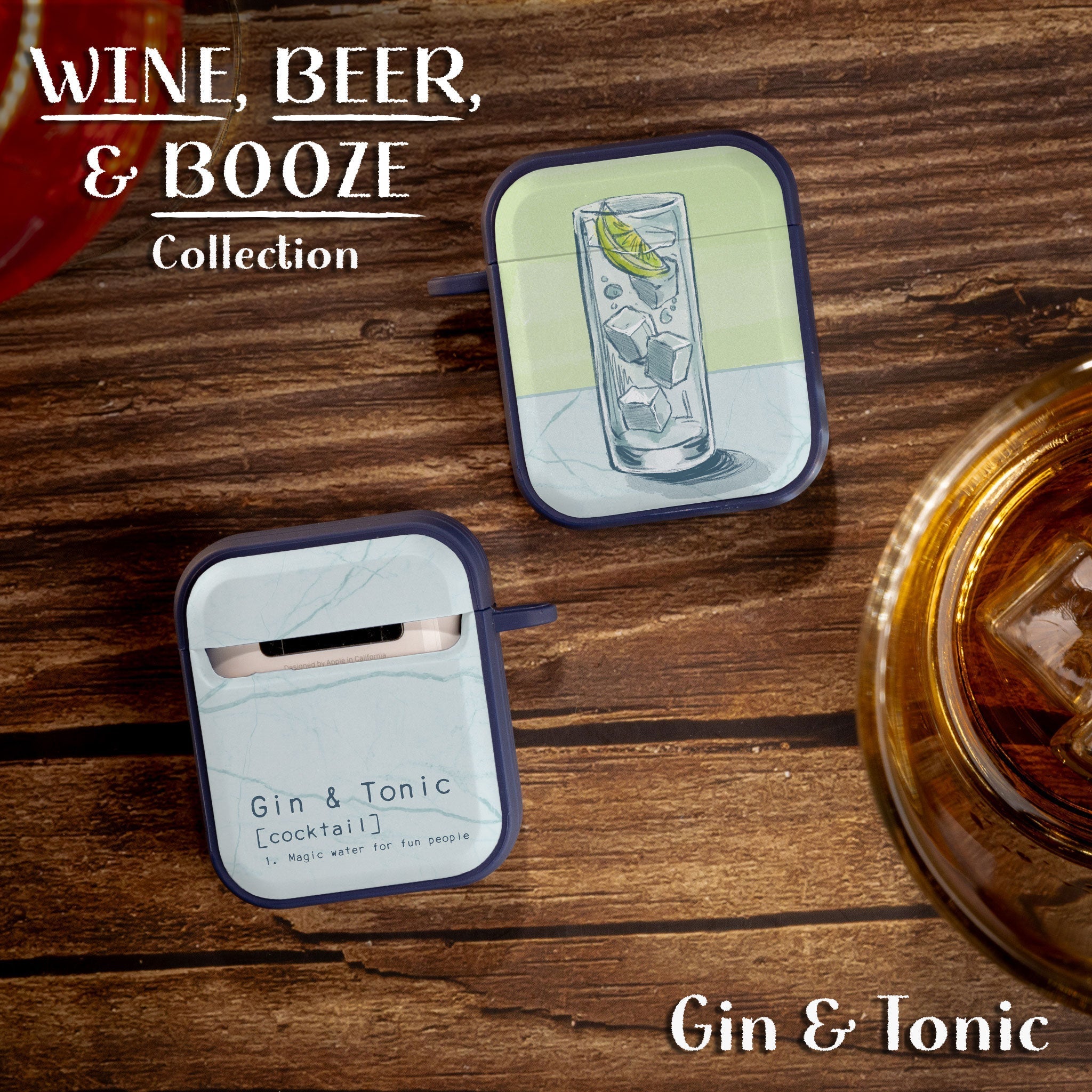 Wine, Beer, & Booze HDX Apple AirPods Gen 1 & 2 Case Cover Affinity Bands