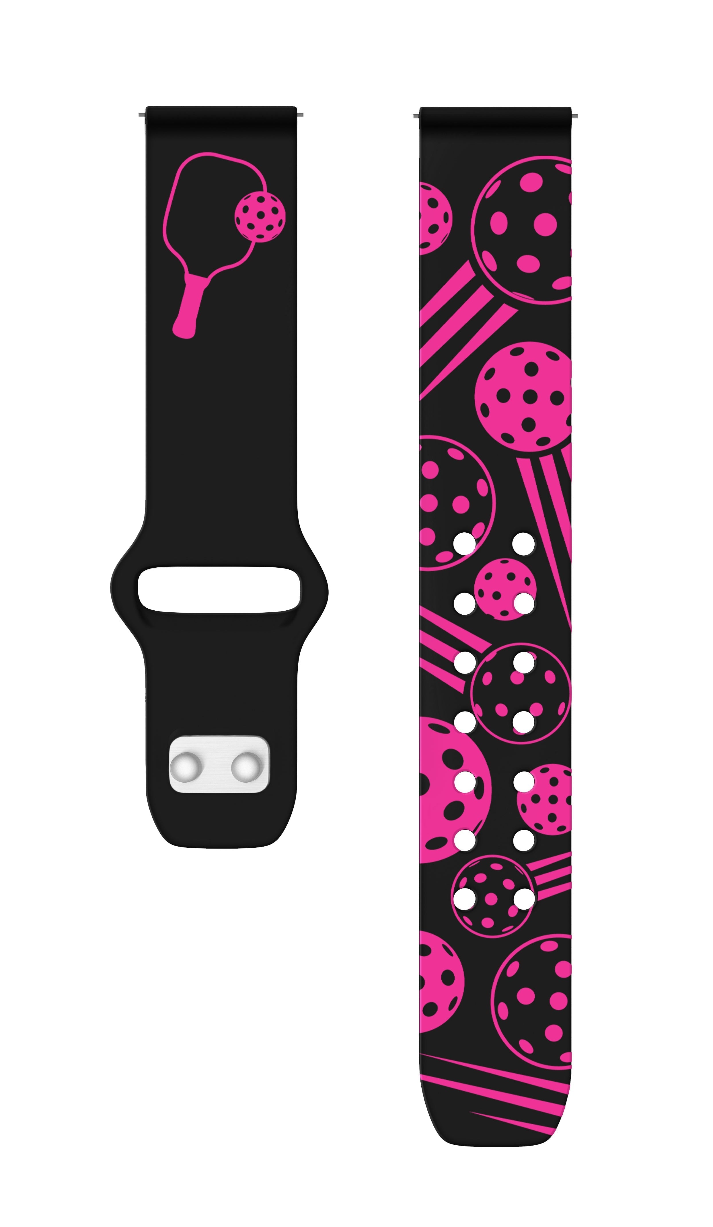 Pickleball HD  Watchband for Samsung, Garmin, Fossil, and More Affinity Bands