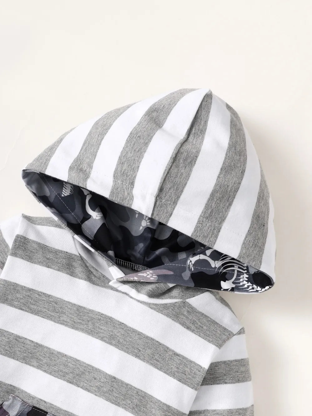 Baby and Toddler Girls Striped Hooded Bodysuit and Camouflage Pants Set NicholesGifts