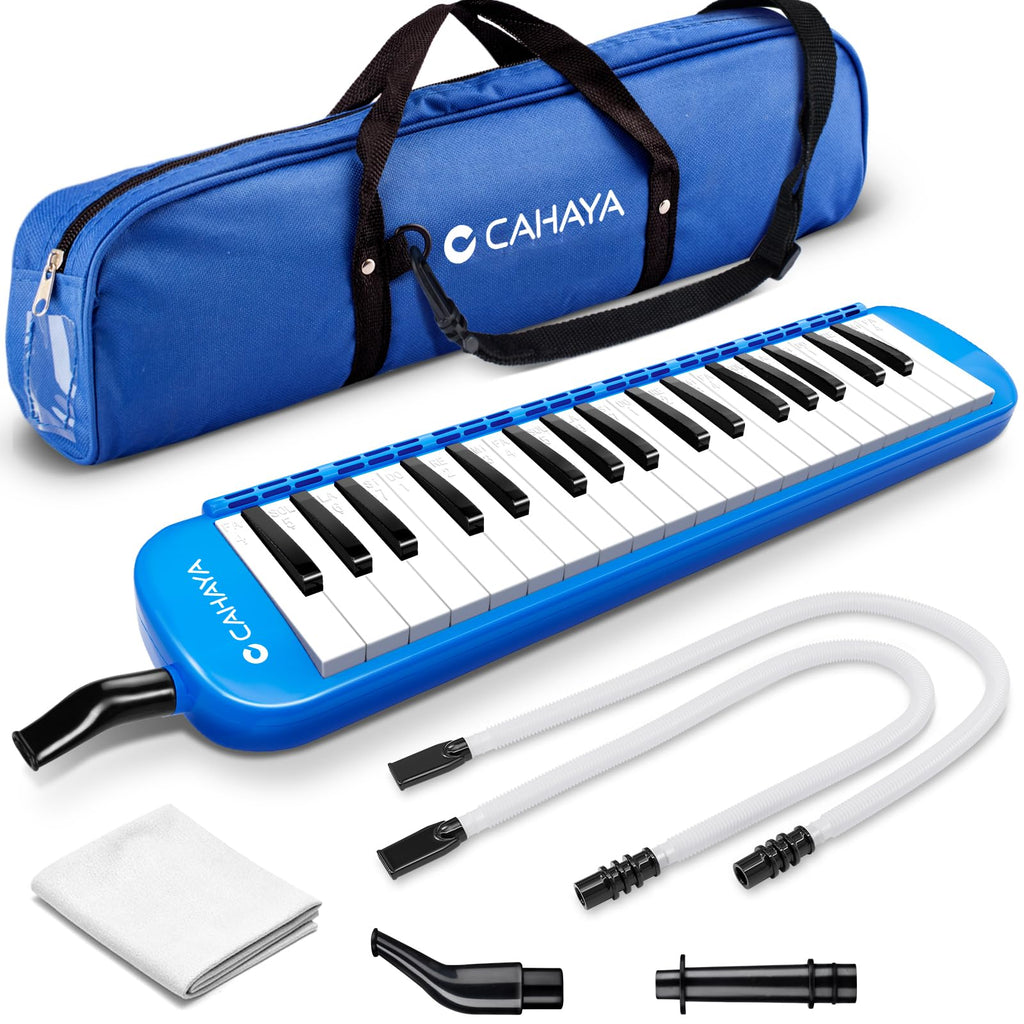 CAHAYA Melodica 32 Keys Double Tubes Mouthpiece Air Piano Keyboard Musical Instrument with Carrying Bag 32 Keys, Black, CY0050-1 MindFreakArtistry