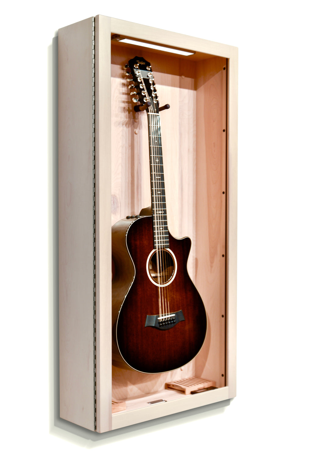 ClimaCase Rectangle Humidor - Birch with Campbell White Stain Acoustic Remedy Cases
