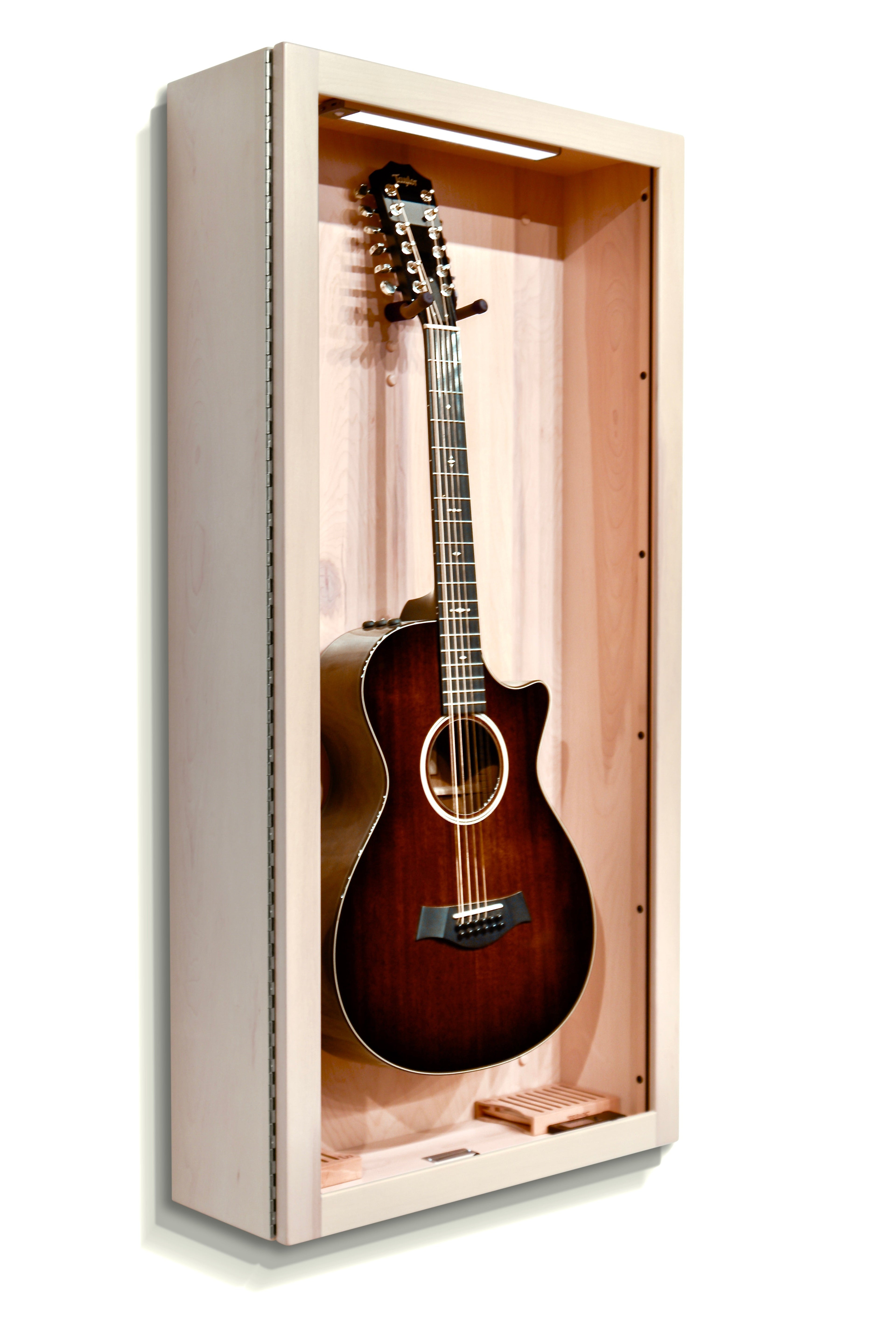 ClimaCase Rectangle Humidor - Birch with Campbell White Stain Acoustic Remedy Cases