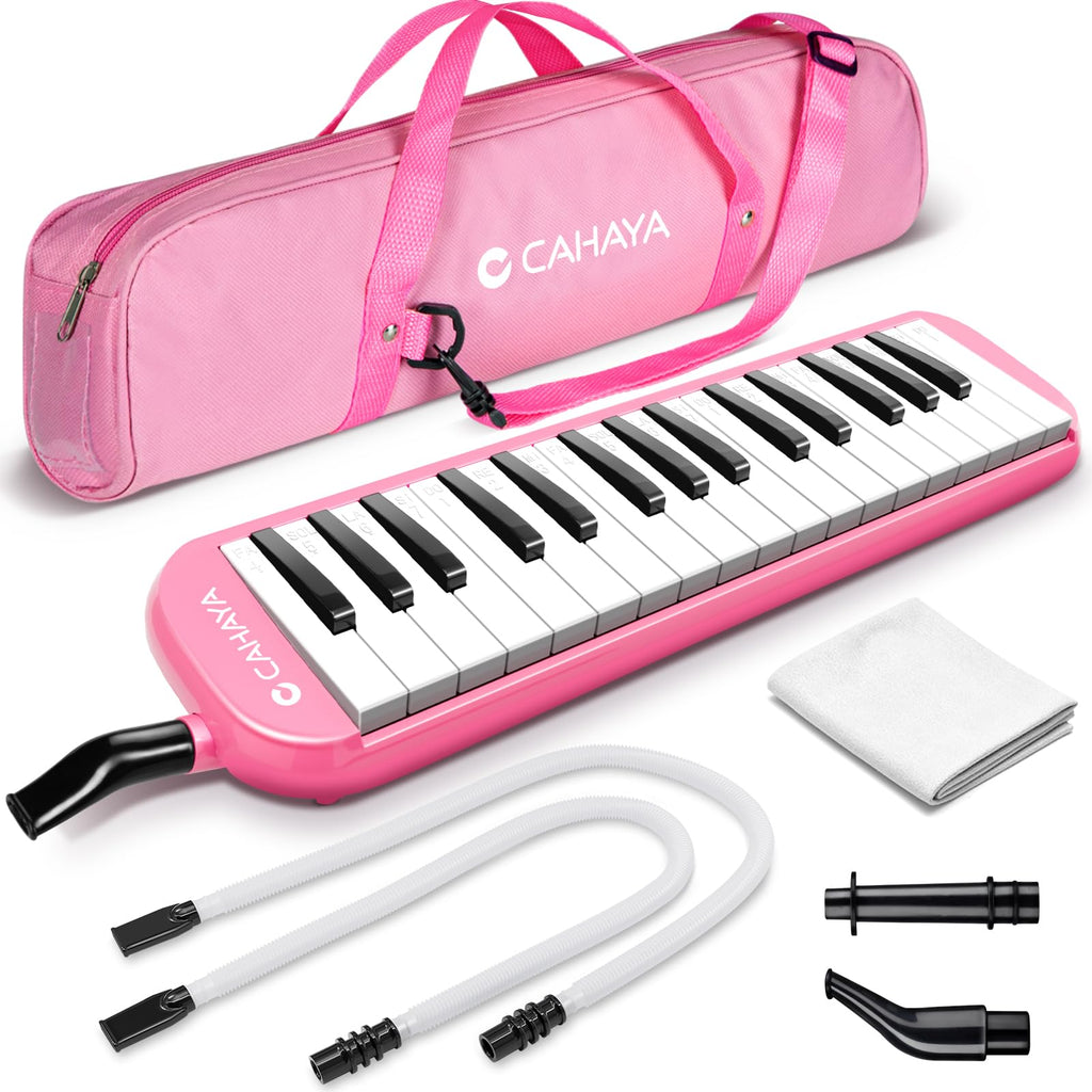 CAHAYA Melodica 32 Keys Double Tubes Mouthpiece Air Piano Keyboard Musical Instrument with Carrying Bag 32 Keys, Black, CY0050-1 MindFreakArtistry