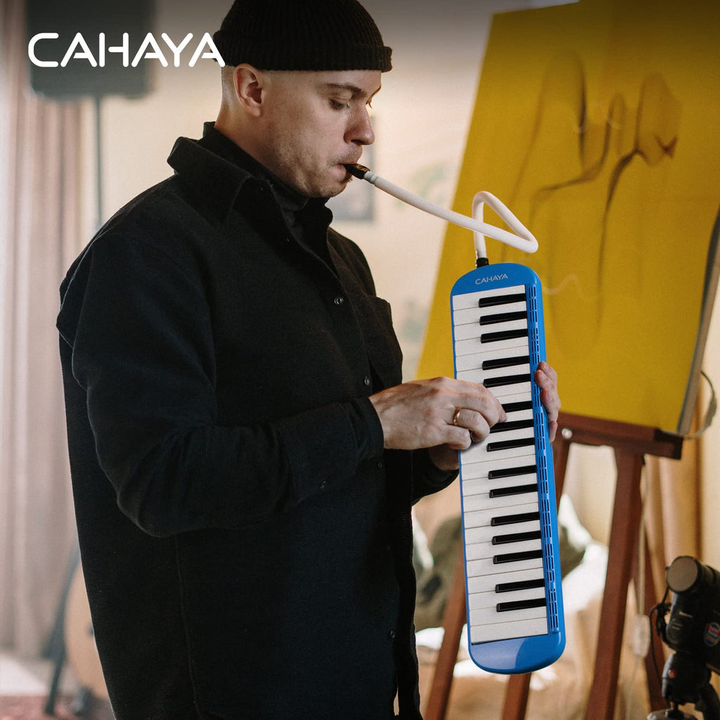 CAHAYA Melodica 32 Keys Double Tubes Mouthpiece Air Piano Keyboard Musical Instrument with Carrying Bag 32 Keys, Black, CY0050-1 MindFreakArtistry