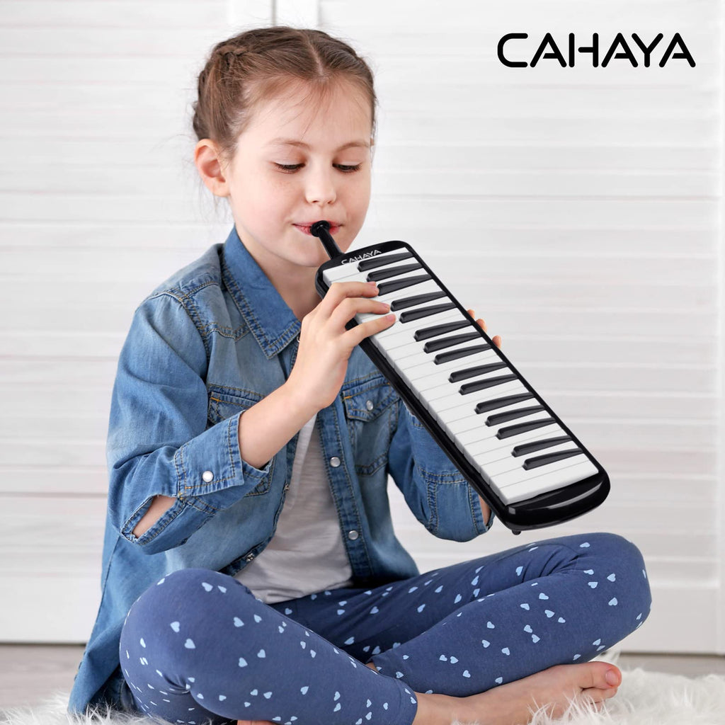 CAHAYA Melodica 32 Keys Double Tubes Mouthpiece Air Piano Keyboard Musical Instrument with Carrying Bag 32 Keys, Black, CY0050-1 MindFreakArtistry