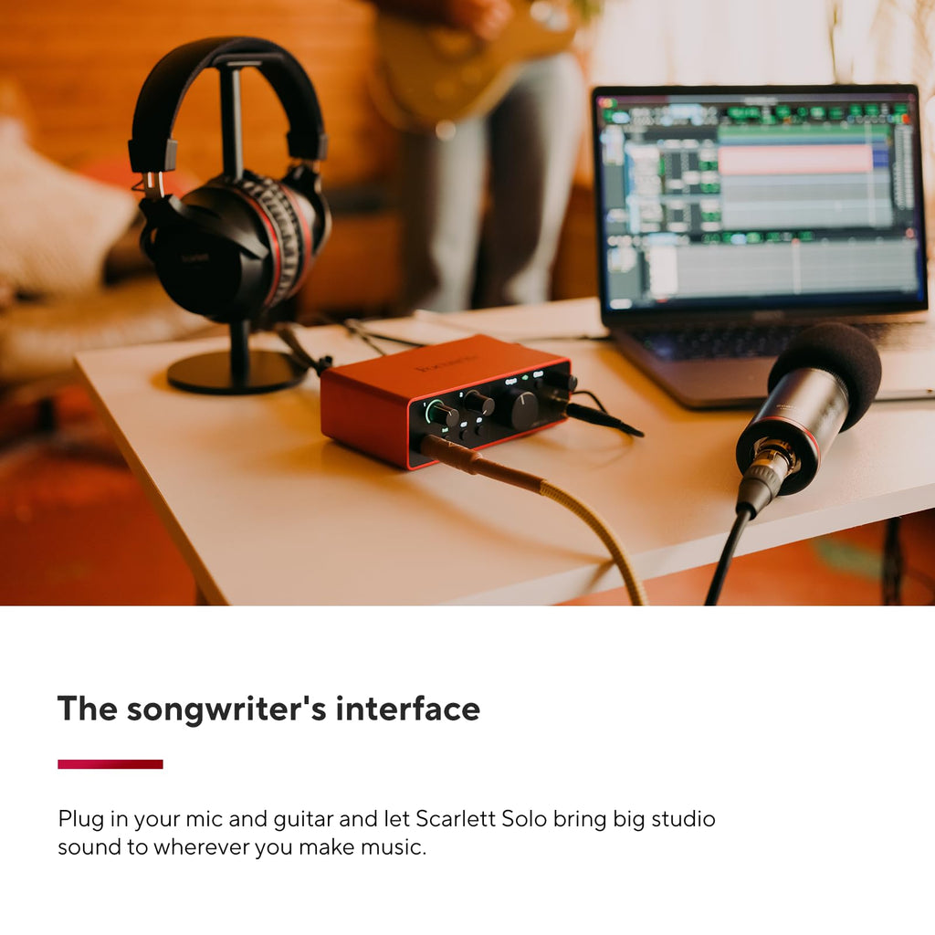 Focusrite Scarlett Solo 3rd Gen USB Audio Interface for Guitarists, Vocalists, Podcasters or Producers to record and playback studio quality sound MindFreakArtistry