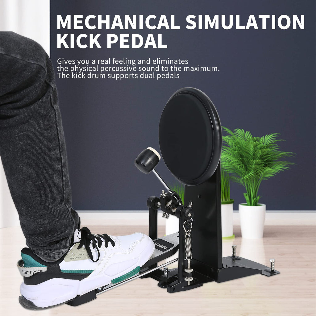 AODSK Electric Drum Set with Quiet Mesh Pads,Electronic Drum for Beginner,USB MIDI,Throne,Headphones,Sticks, Included 15 Kits and 195 Sounds (AED-403-Teenagers Beginners) MindFreakArtistry