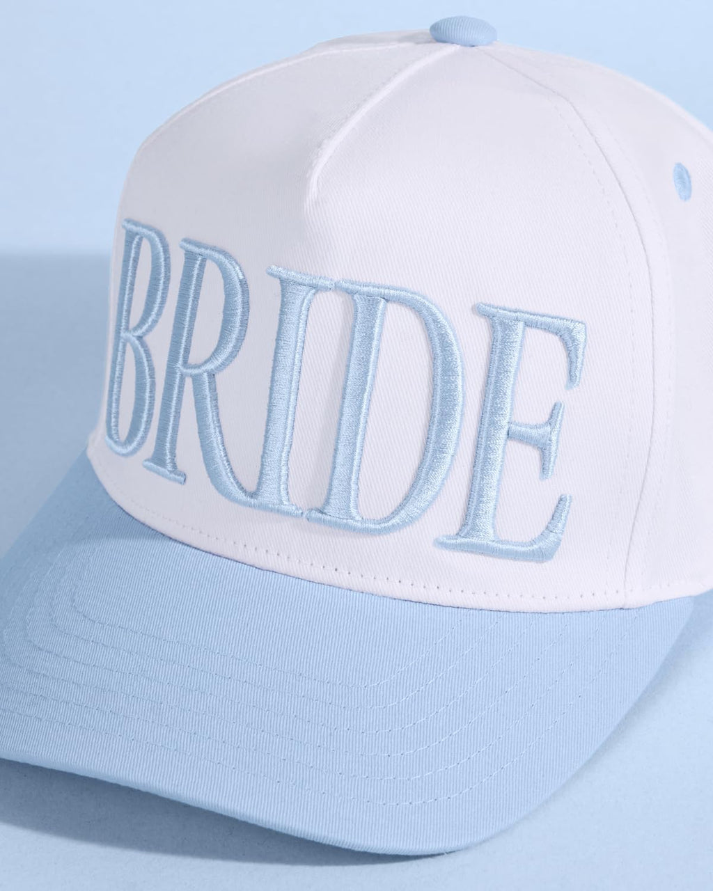 xo, Fetti White + Blue Bride Trucker Hat | Bachelorette Accessory, Bridal Headwear, Bach Party Decorations, Bridesmaid Gift, Wedding Cap 7DAY'S