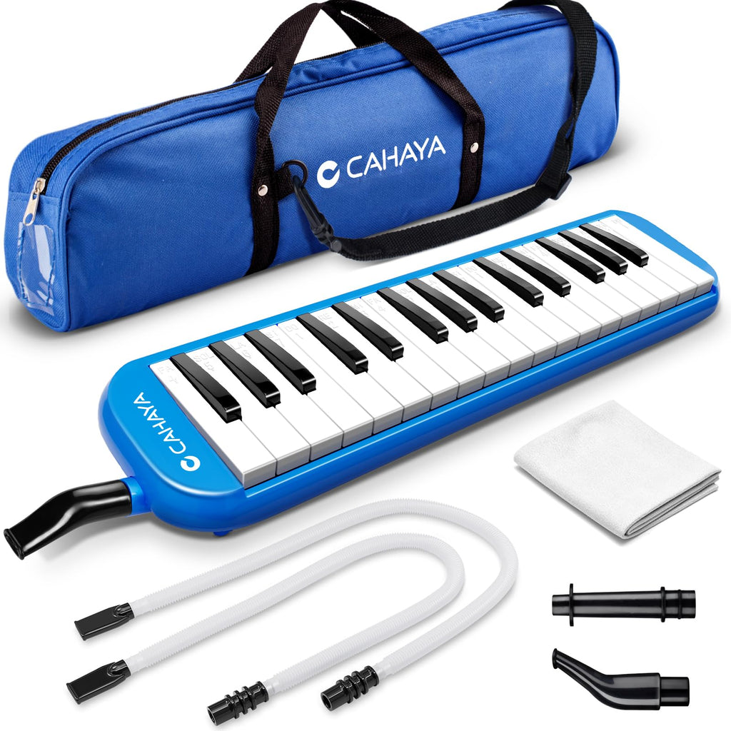 CAHAYA Melodica 32 Keys Double Tubes Mouthpiece Air Piano Keyboard Musical Instrument with Carrying Bag 32 Keys, Black, CY0050-1 MindFreakArtistry