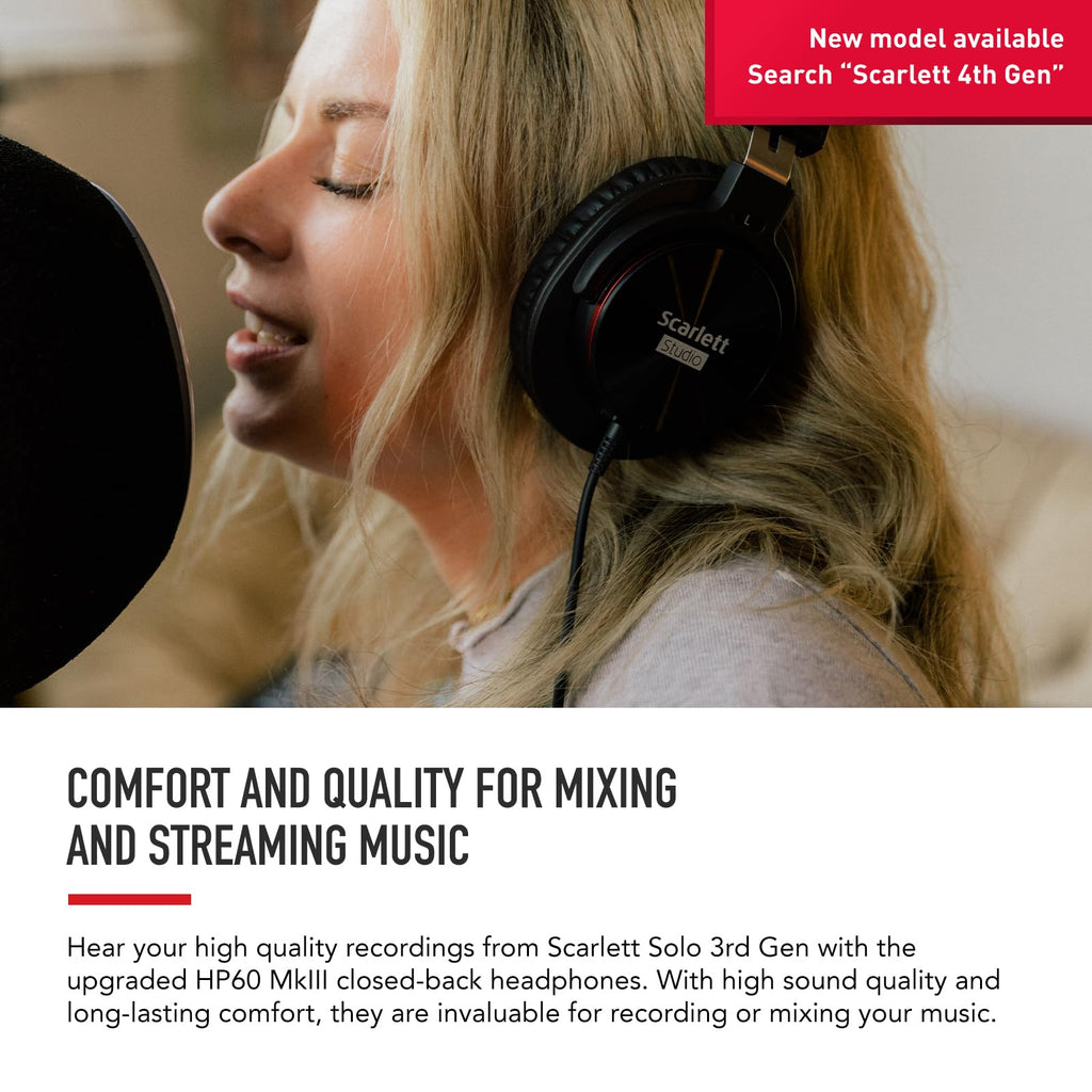 Focusrite Scarlett Solo 3rd Gen USB Audio Interface for Guitarists, Vocalists, Podcasters or Producers to record and playback studio quality sound MindFreakArtistry