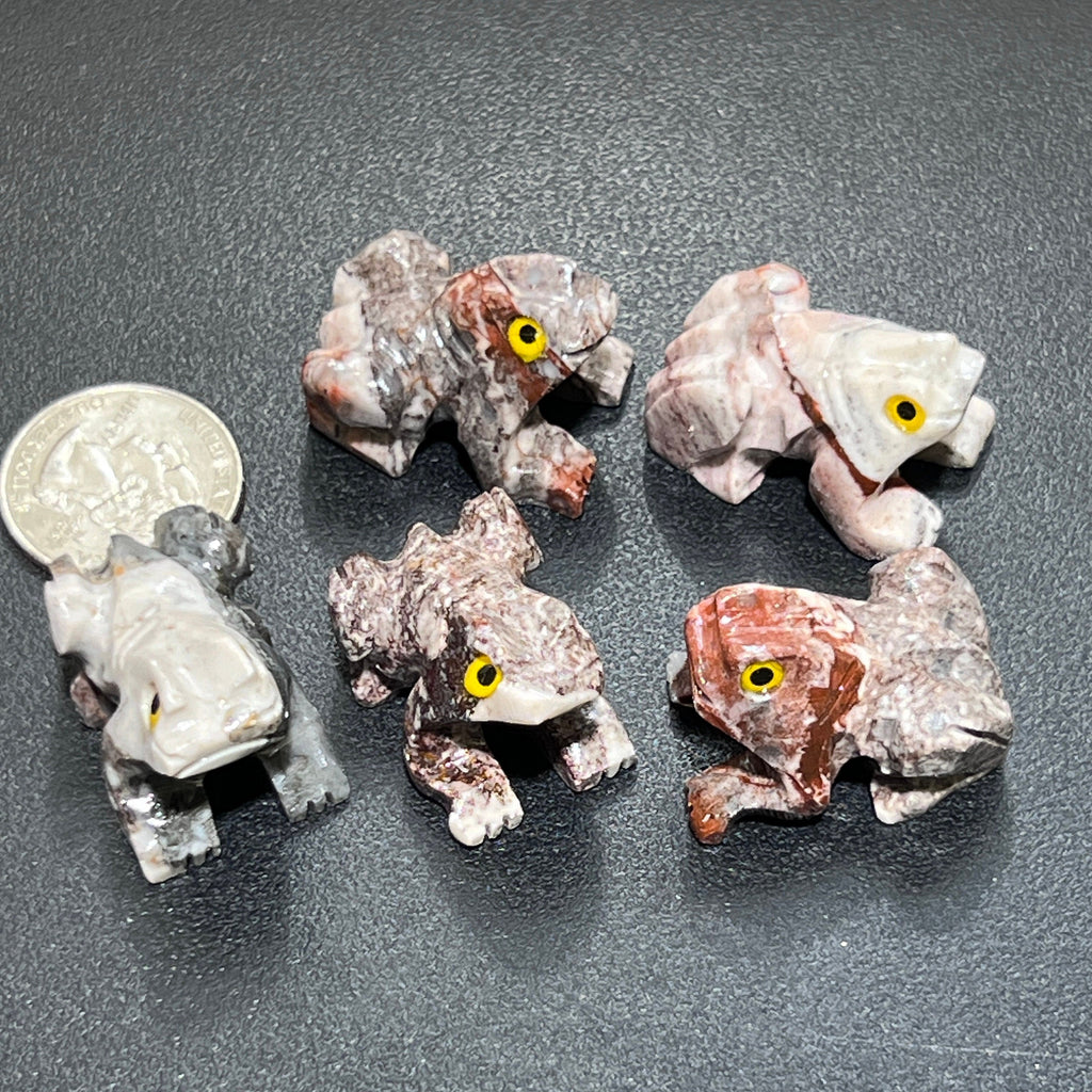 Small Soapstone Animals Carvings (Packs of 10) Wholesale Miniatures Amazing Crystals