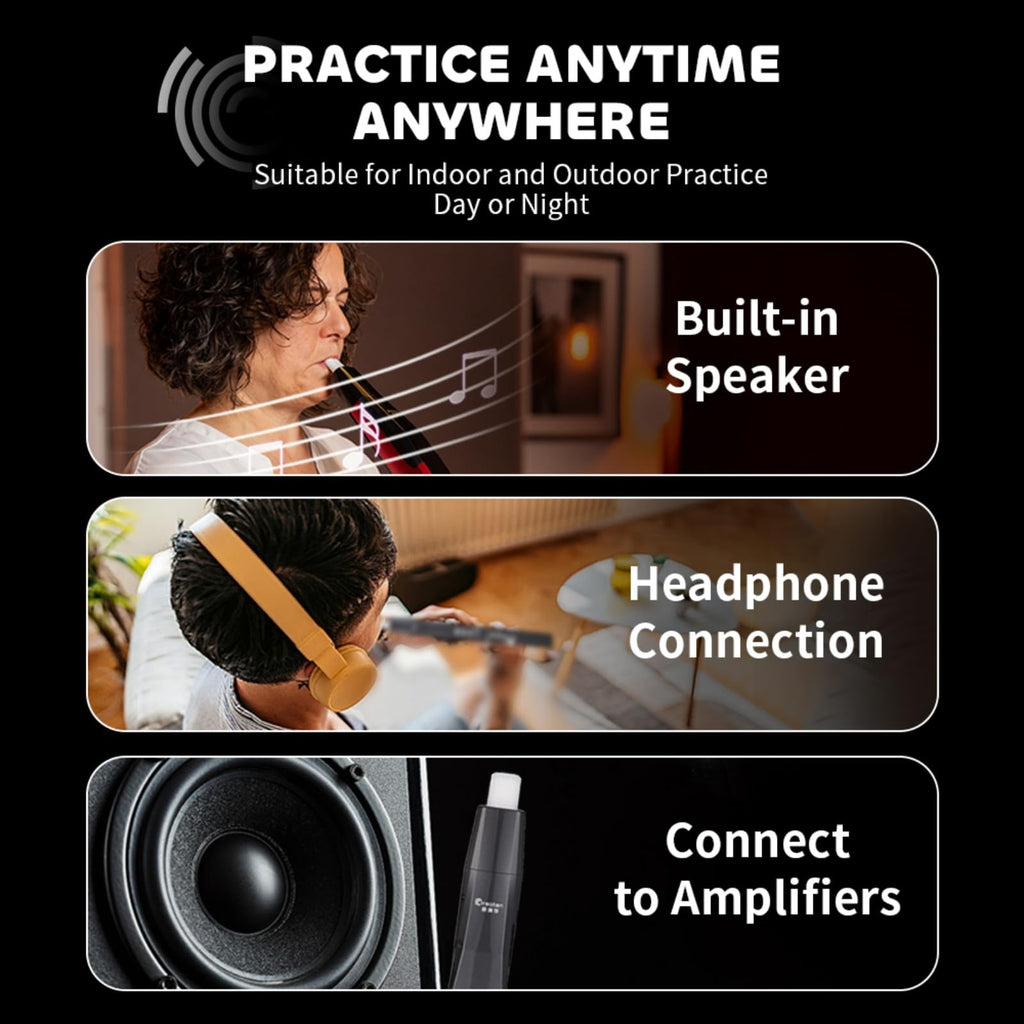 AP 300 Pro Electronic Wind Instrument with Bulit in OTG Recording and LCD Display Screen. 108 Global Tones Digital Saxophone with 6000Ah Battery and Bluetooth. (Golden) MindFreakArtistry