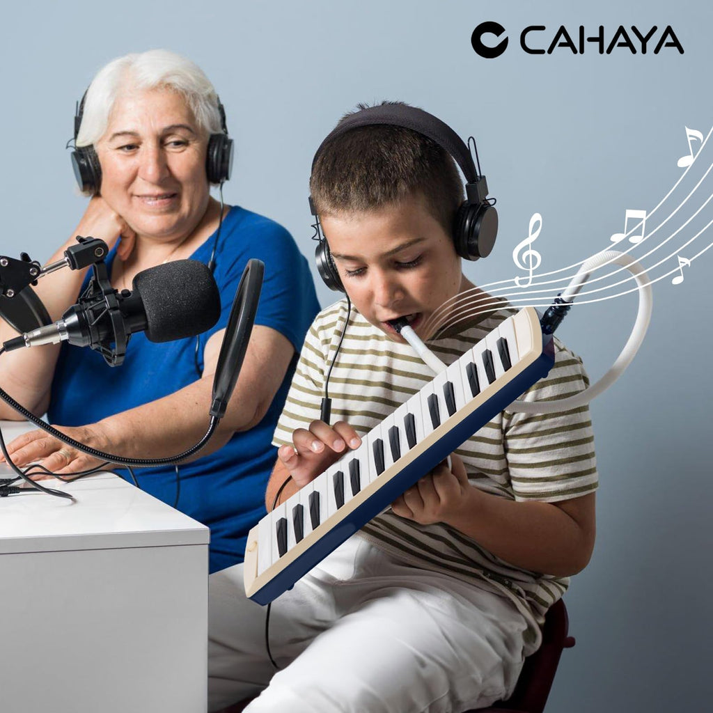 CAHAYA Melodica 32 Keys Double Tubes Mouthpiece Air Piano Keyboard Musical Instrument with Carrying Bag 32 Keys, Black, CY0050-1 MindFreakArtistry