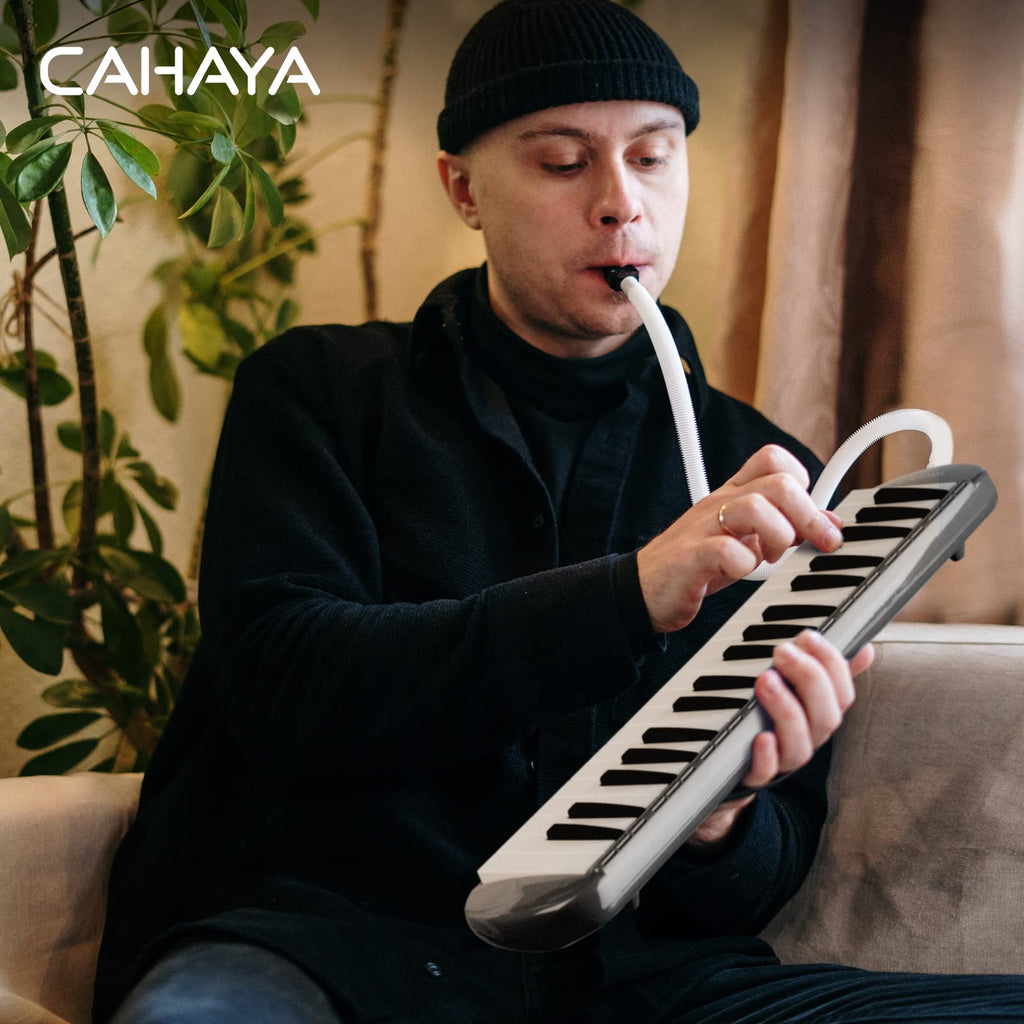 CAHAYA Melodica 32 Keys Double Tubes Mouthpiece Air Piano Keyboard Musical Instrument with Carrying Bag 32 Keys, Black, CY0050-1 MindFreakArtistry