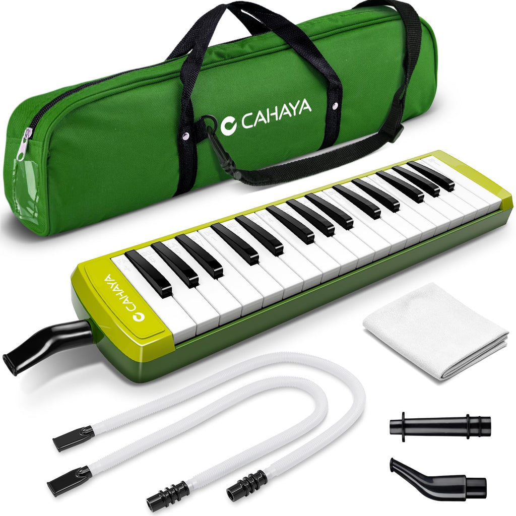 CAHAYA Melodica 32 Keys Double Tubes Mouthpiece Air Piano Keyboard Musical Instrument with Carrying Bag 32 Keys, Black, CY0050-1 MindFreakArtistry