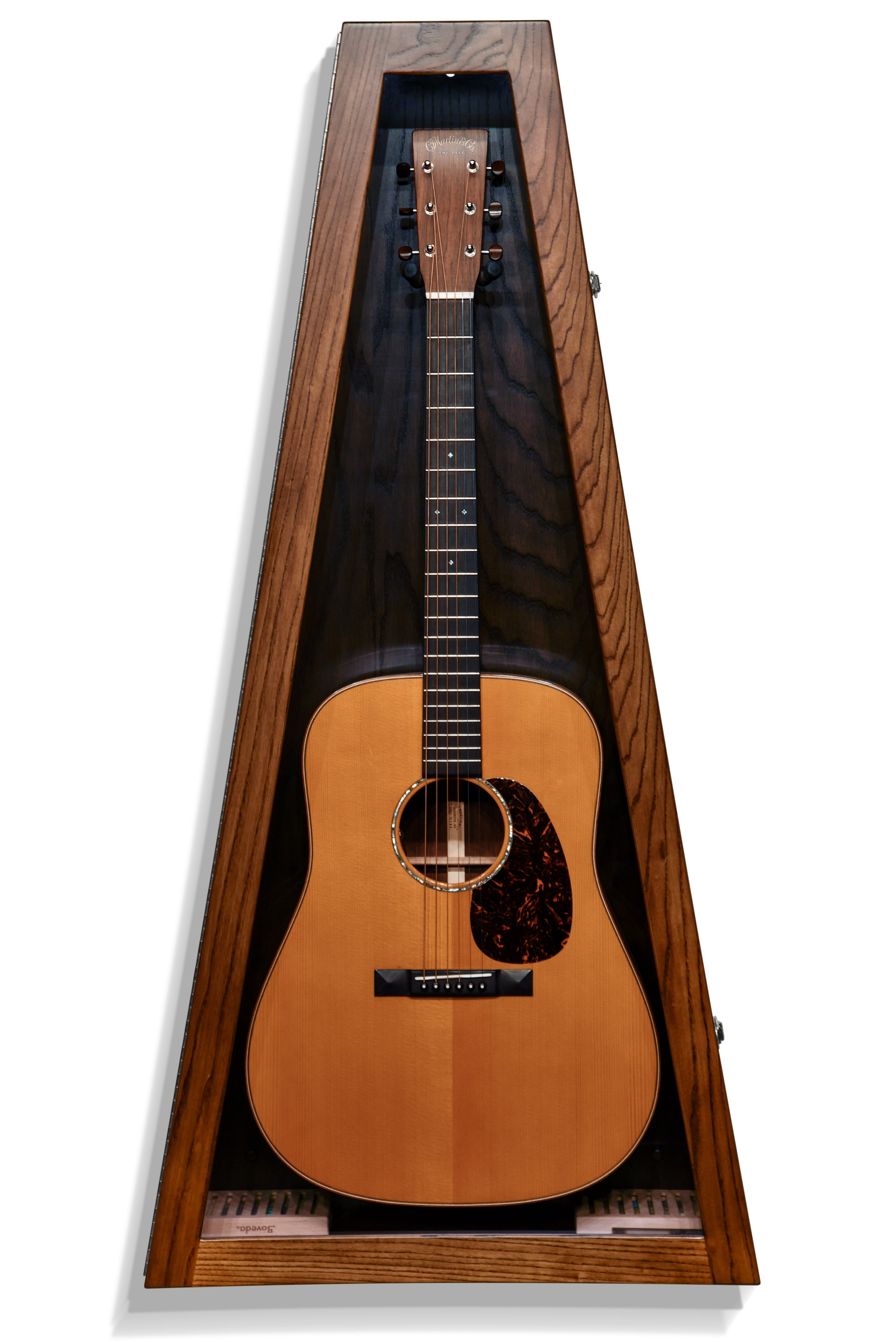 ClimaCase Triangle Humidor - Northern White Ash with Rich Tobacco Stain Acoustic Remedy Cases