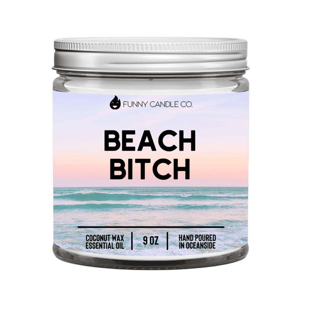 Beach Bitch Candle - Coconut apricot wax scented candle (9 oz) Fashion Hut Jewelry
