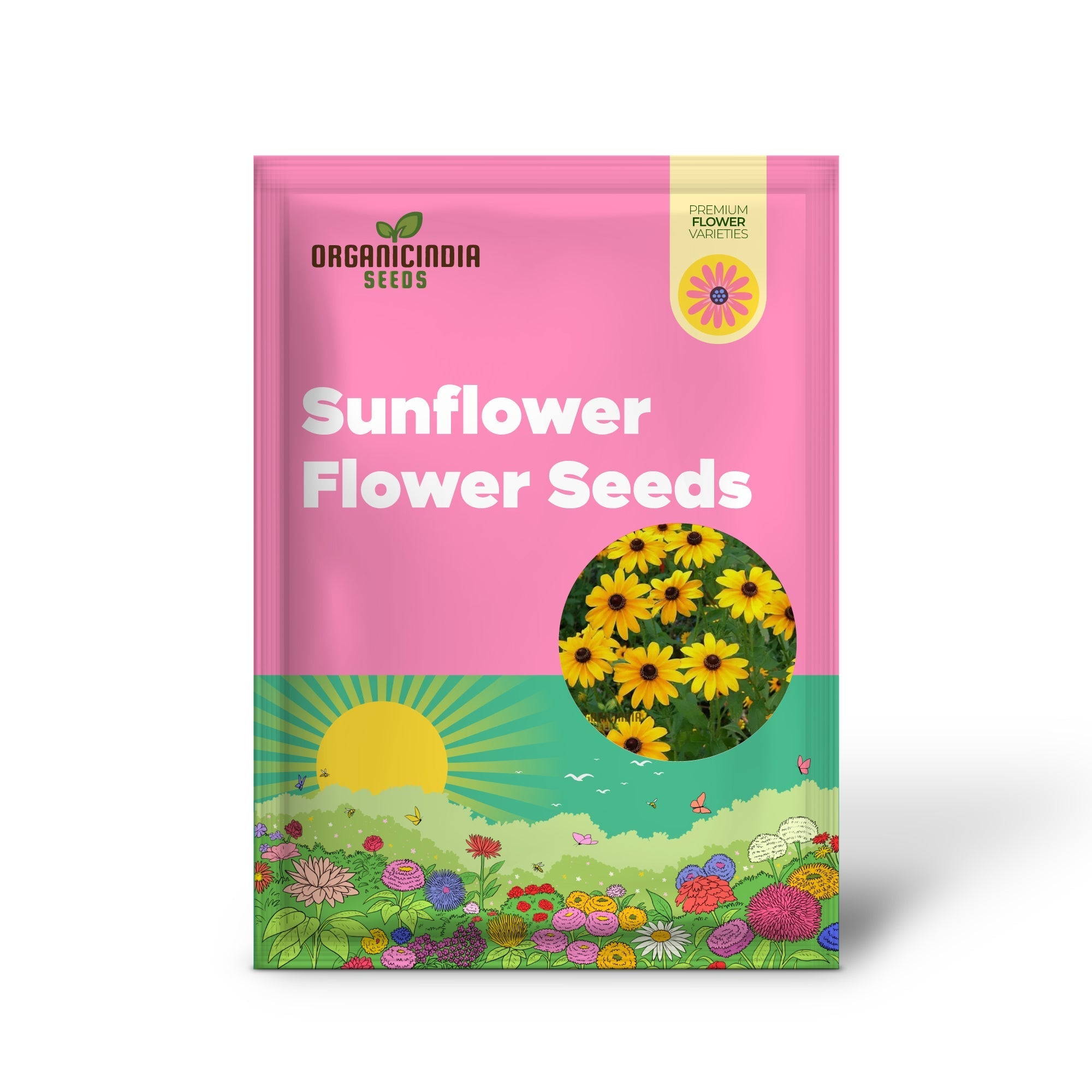 Miniature Sunflower - Desi Flower Seeds for Your Planting and Gardening Pleasure organicindiaseeds