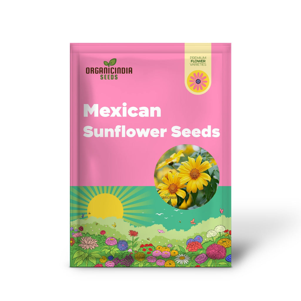 Mexican Sunflower Seeds - Mix, A Vibrant Collection of Colorful Sunflowers for Your Garden organicindiaseeds