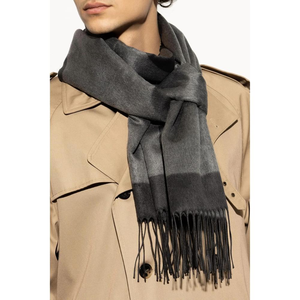 Saint Laurent Black Scarves Men Luosophy