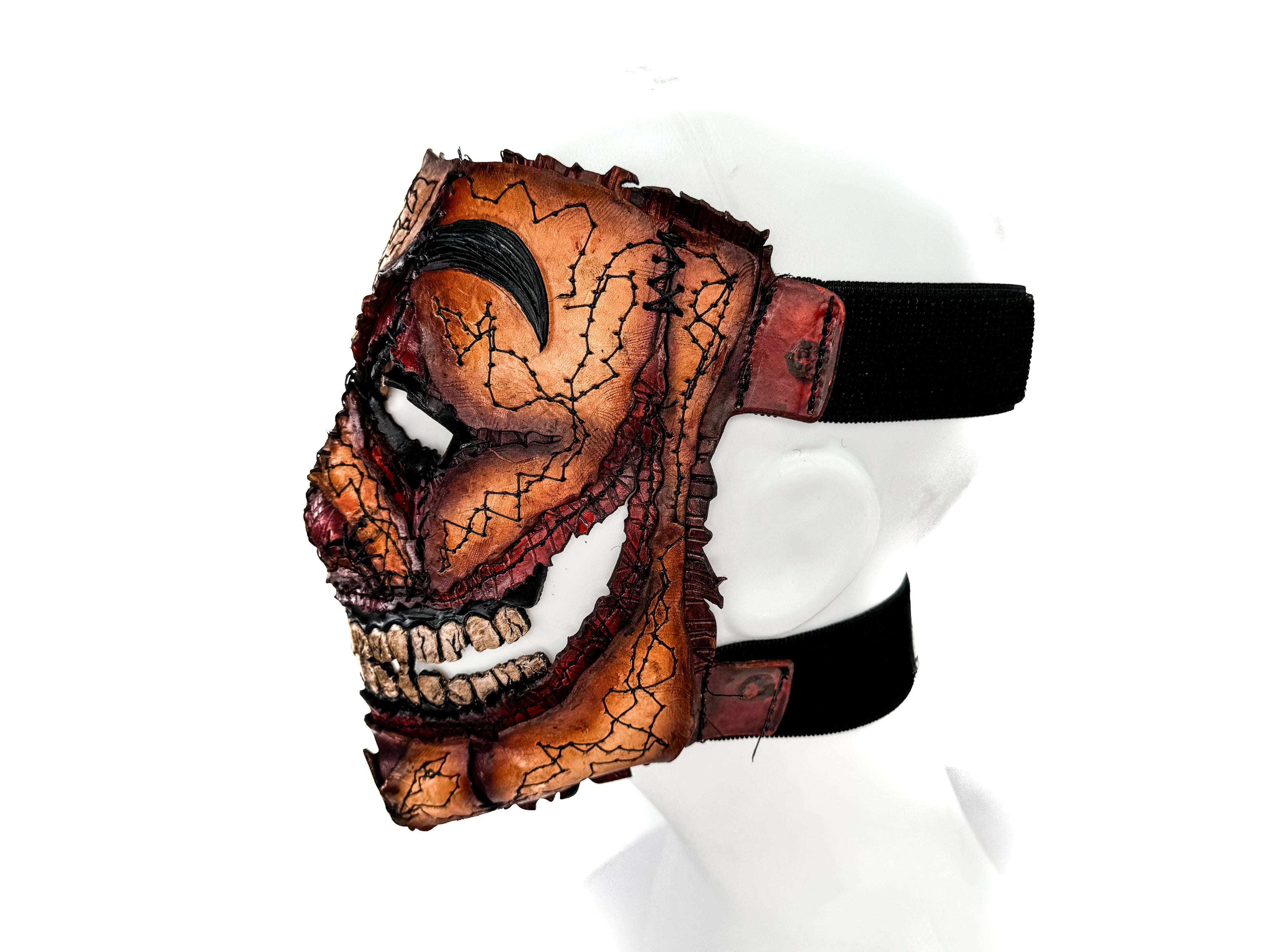 Genuine Leather Mask - GigaMyme Fleshy Edition - Handmade Mime Full Face Cover for Halloween, Performance or Cosplay Costume Rockwell Masks