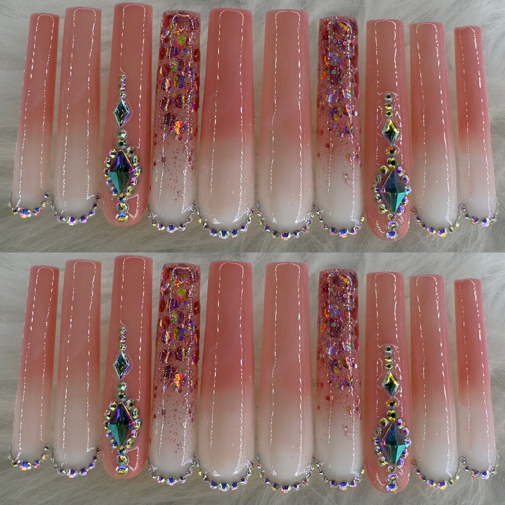 Natural tone long press on nails HOL stores