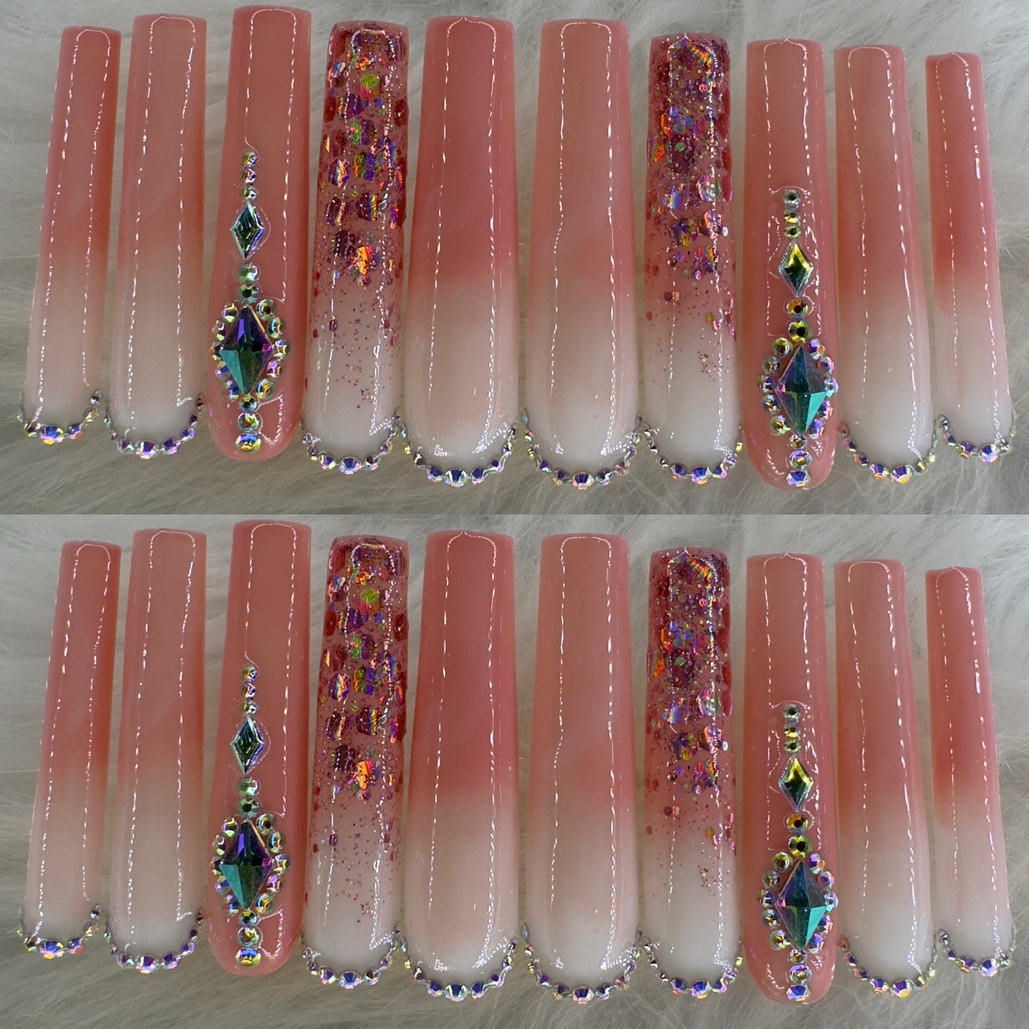 Natural tone long press on nails HOL stores