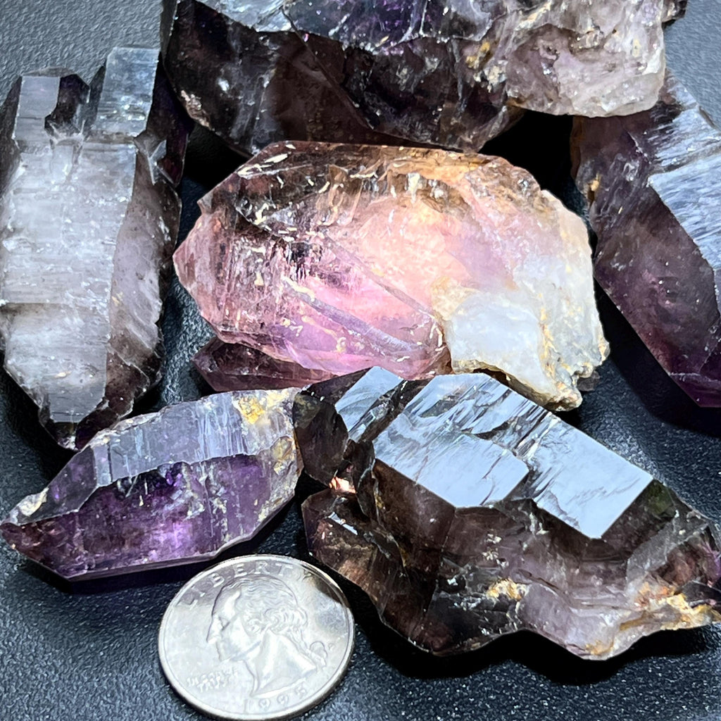 Large Smoky Shangaan Amethyst Points And Scepters From Zimbabwe Raw Crystals Amazing Crystals