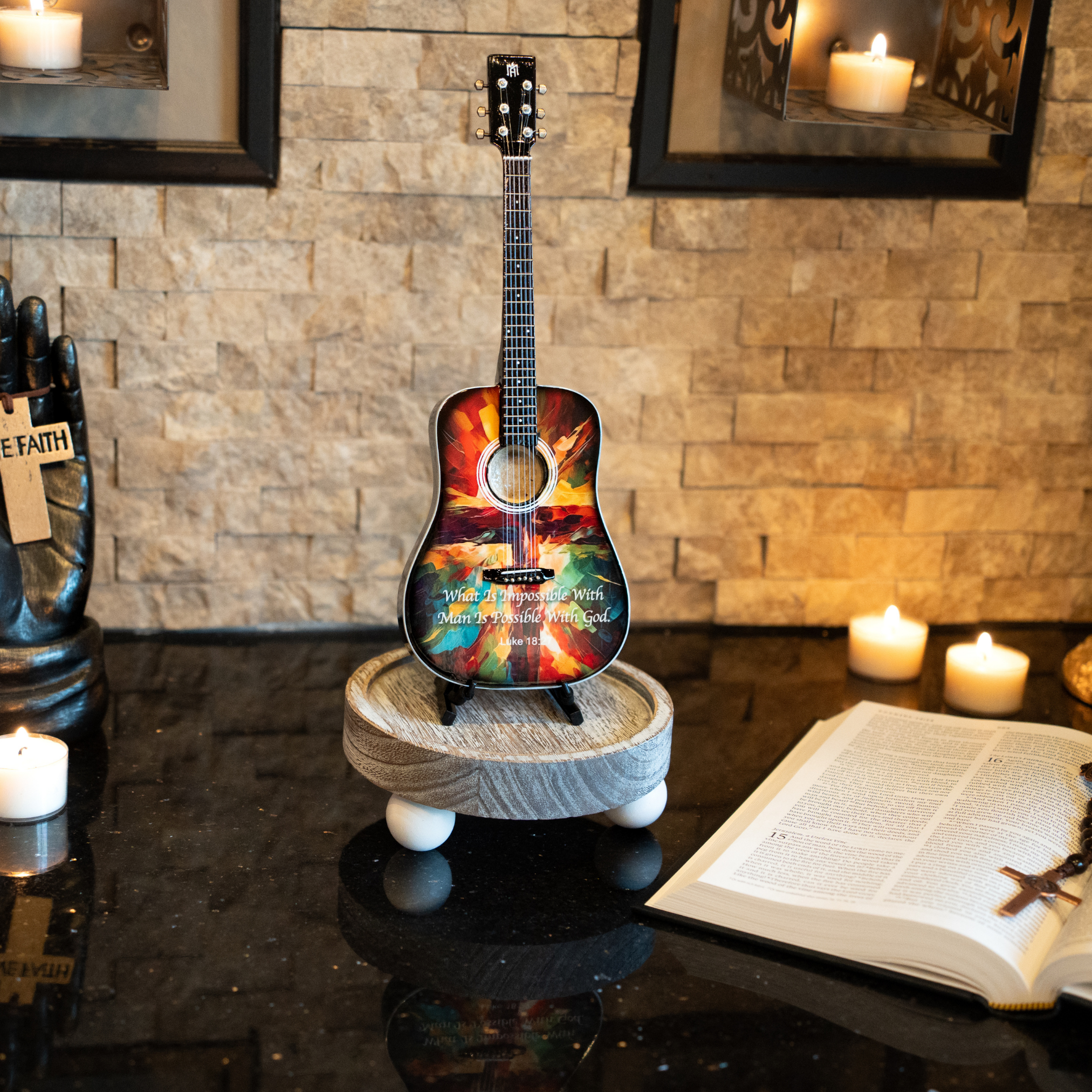 Luke 18:27 Collectible Miniature Guitar The Mini Axe