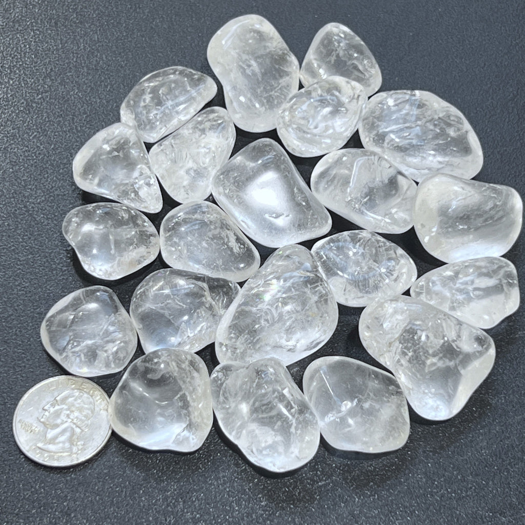 Clear Quartz Crystal Tumbled Stones (By The Piece or Pound) Amazing Crystals