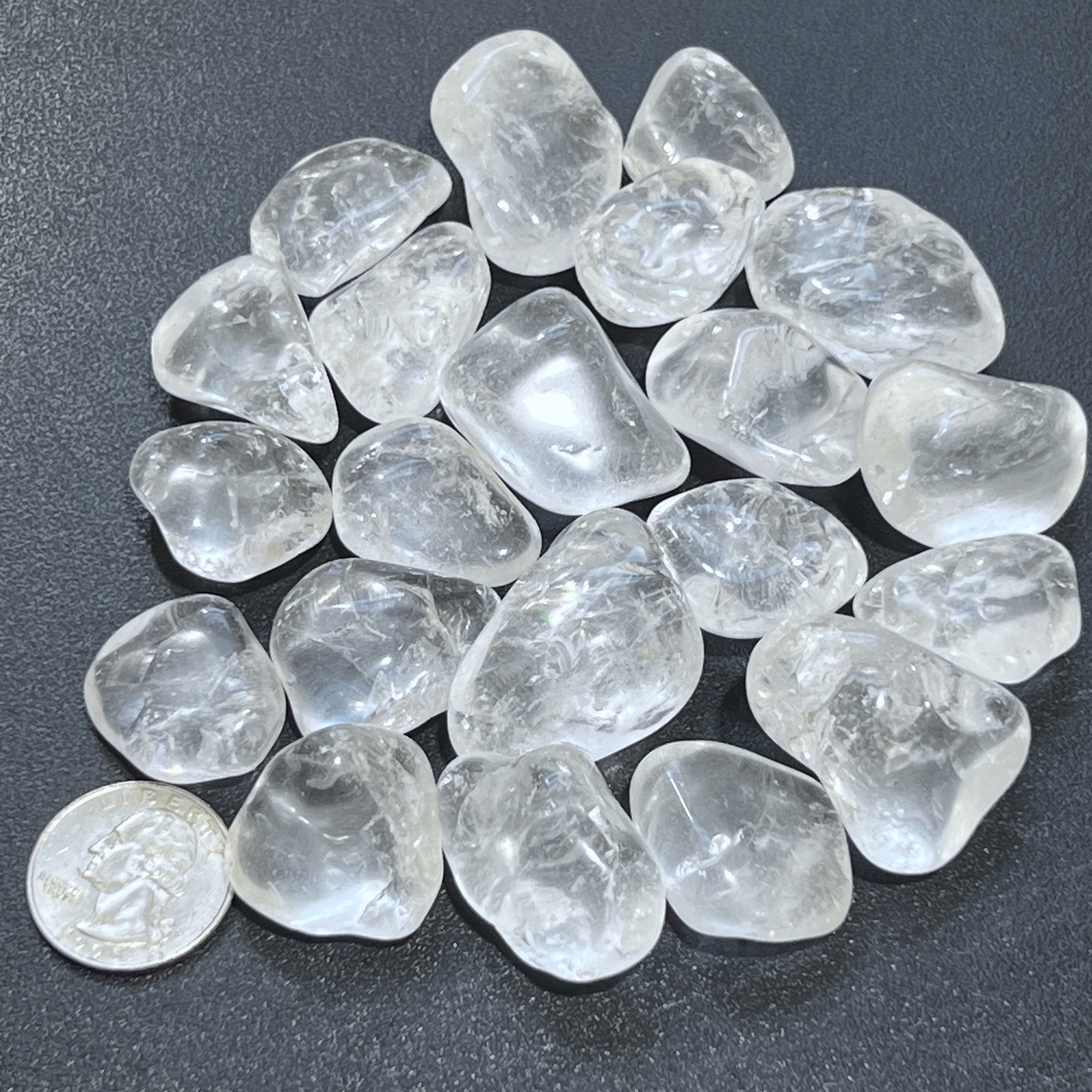 Clear Quartz Crystal Tumbled Stones (By The Piece or Pound) Amazing Crystals