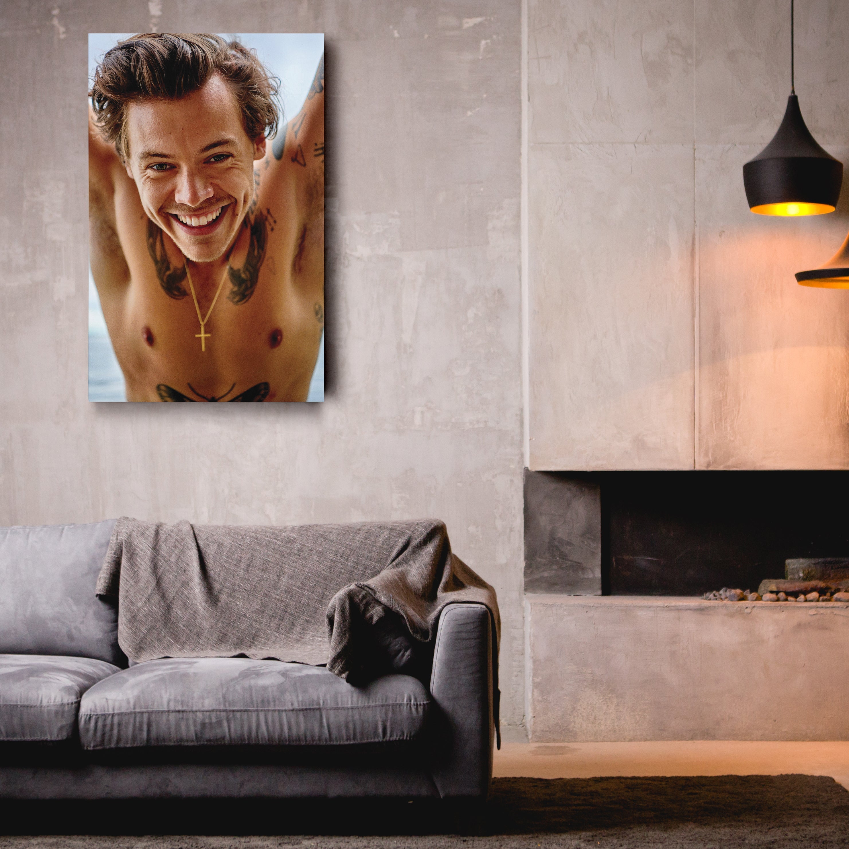 Harry Styles Canvas – Pop Singer Wall Art for Home Decor CanvasBlackArt