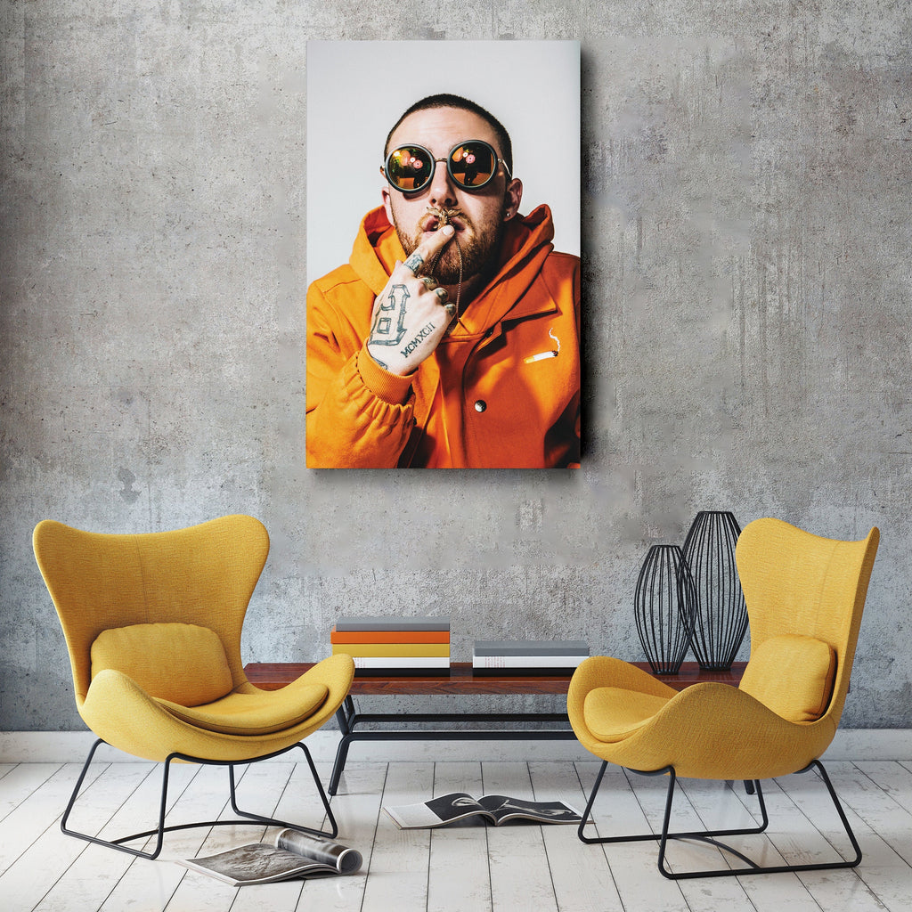 Mac Miller Canvas – Rap Icon Wall Art for Studio Decor CanvasBlackArt