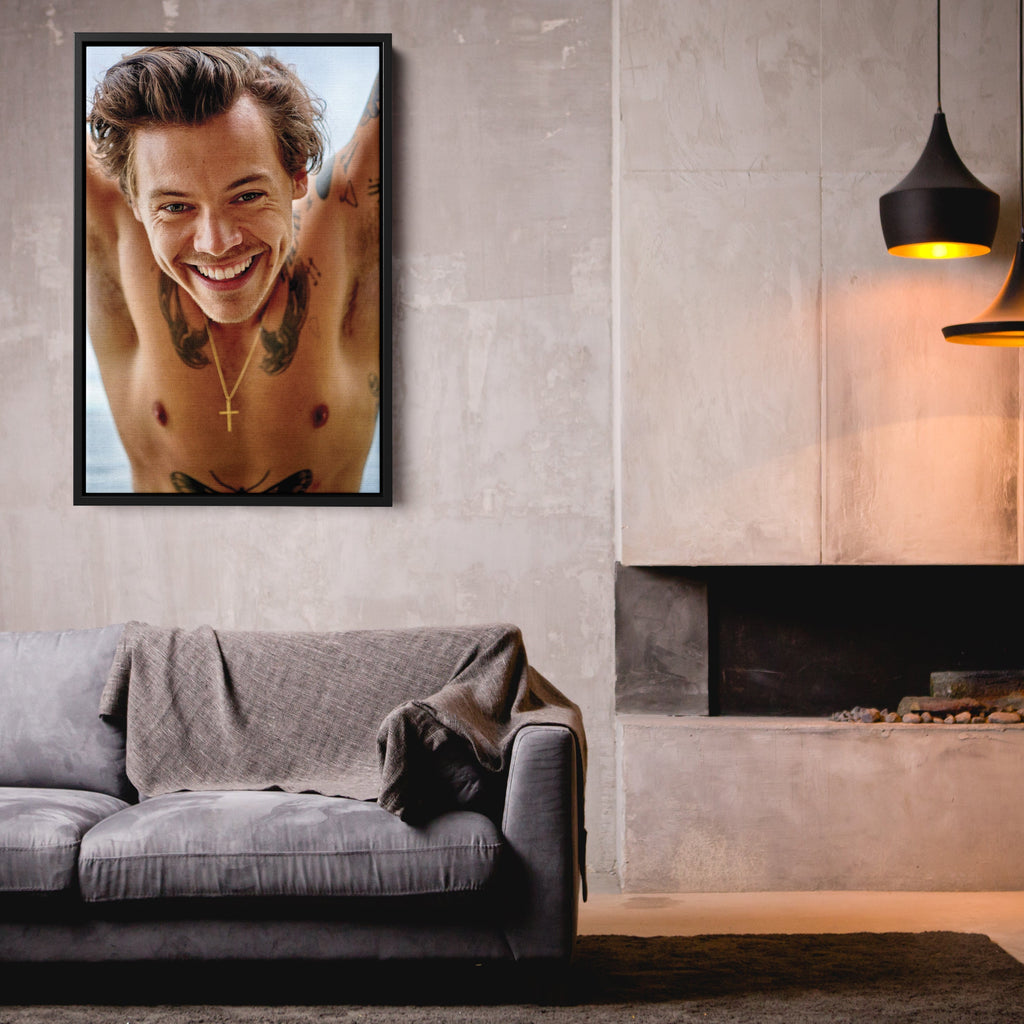 Harry Styles Canvas – Pop Singer Wall Art for Home Decor CanvasBlackArt
