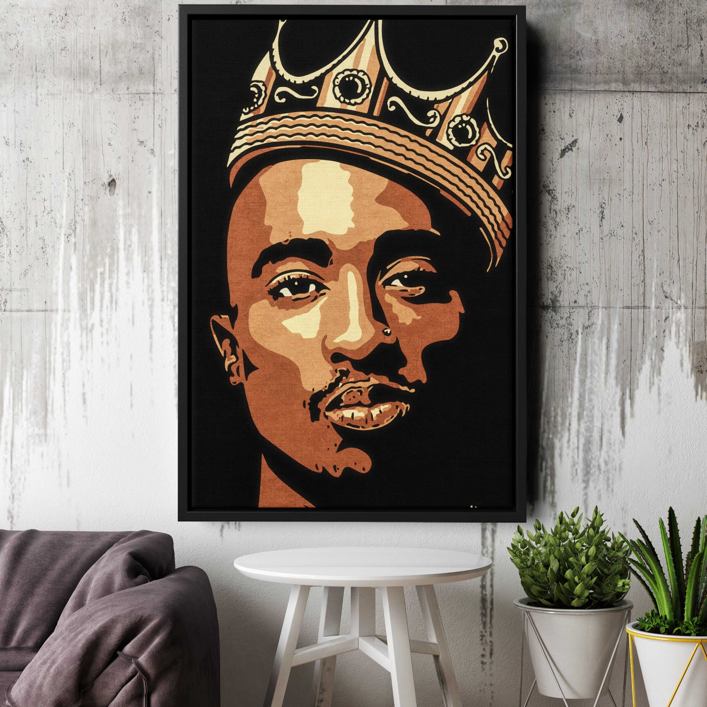 Tupac Canvas – Iconic Rap Wall Art for Music Lovers CanvasBlackArt
