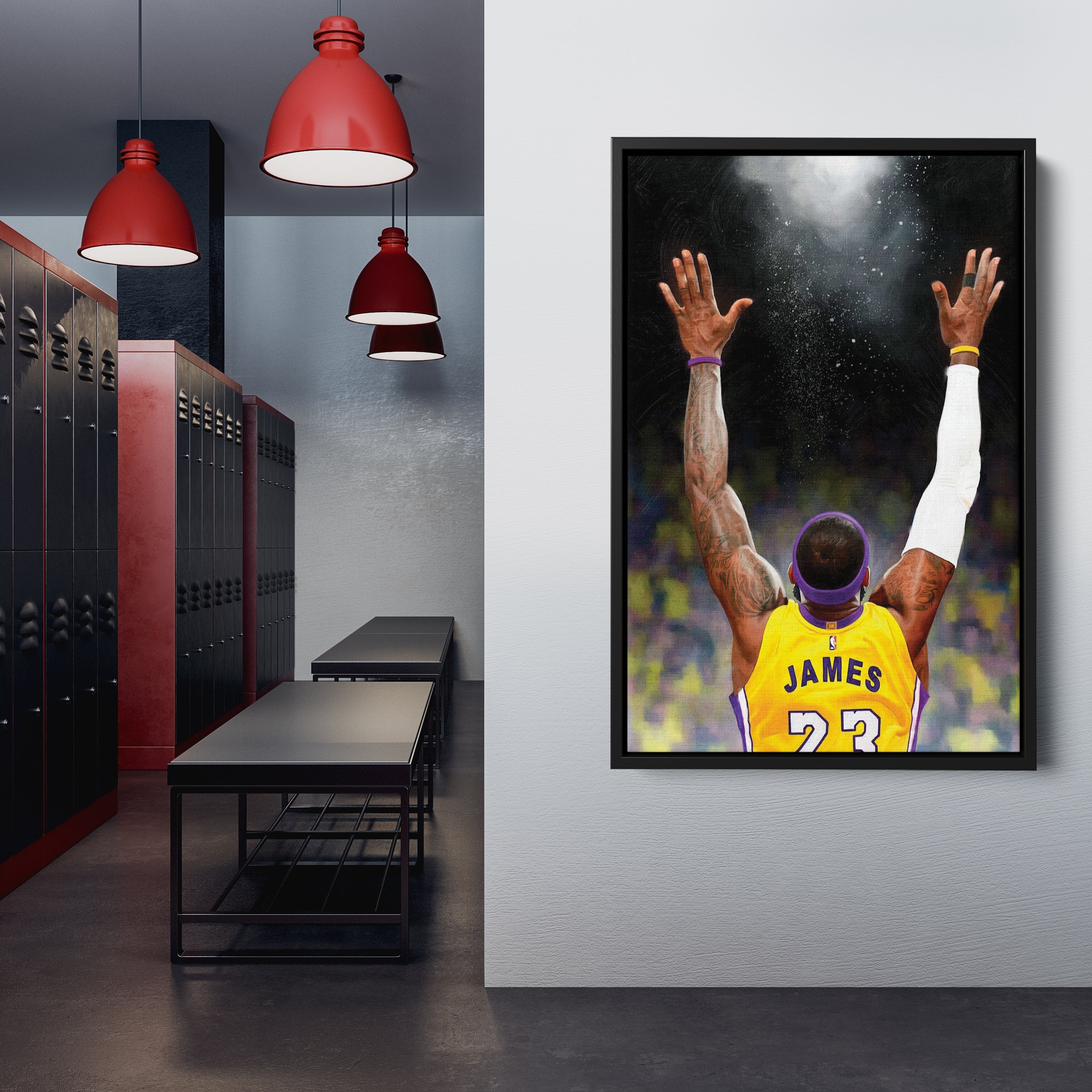 LeBron James Canvas – Lakers Champion Wall Art Decor CanvasBlackArt