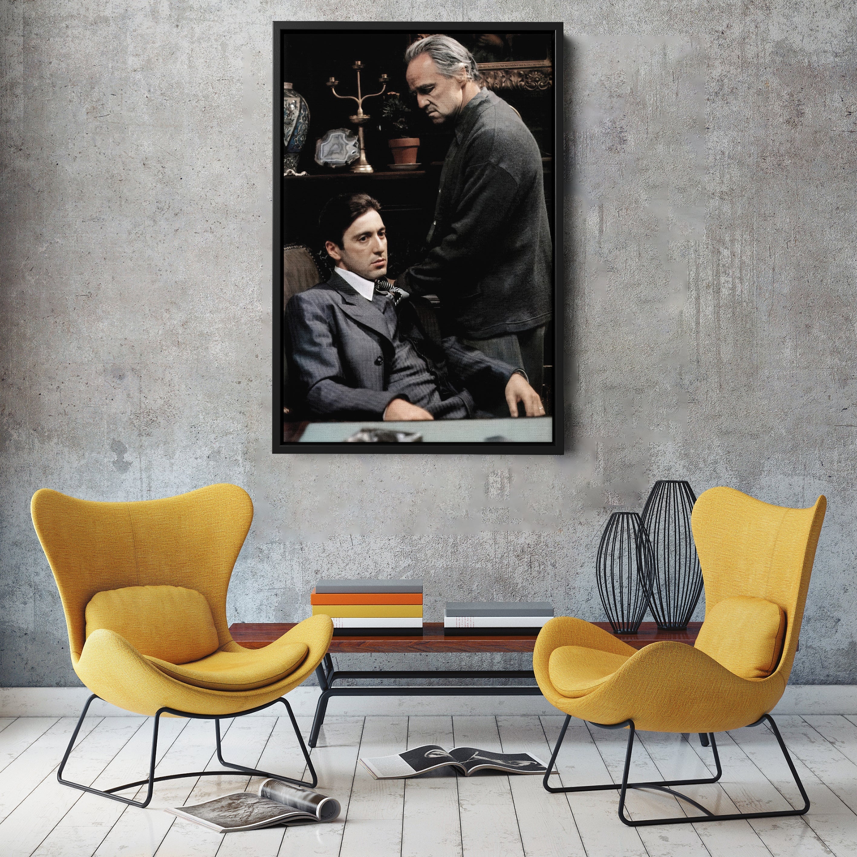 The Godfather Canvas – Don Corleone Wall Art for Home Decor CanvasBlackArt