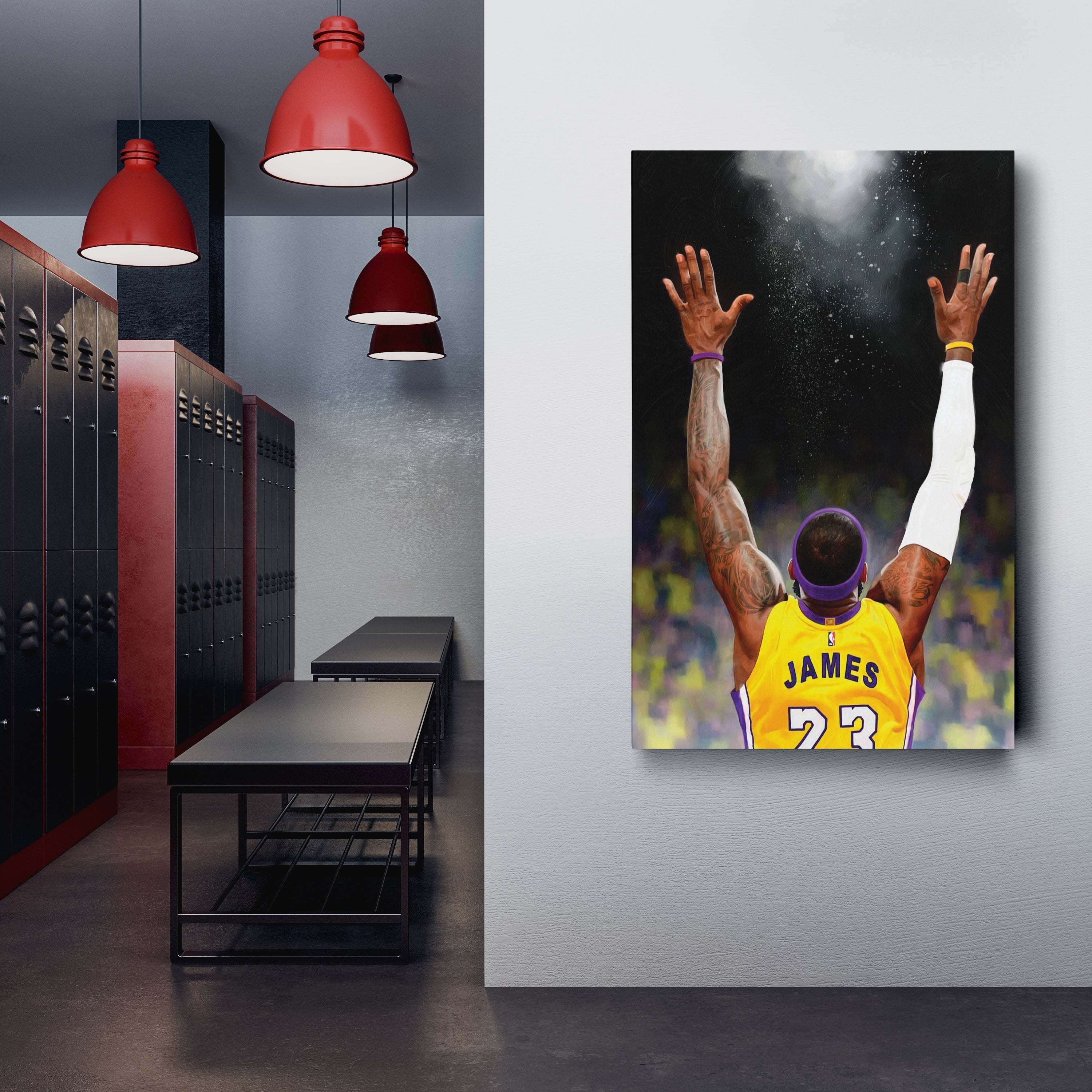 LeBron James Canvas – Lakers Champion Wall Art Decor CanvasBlackArt