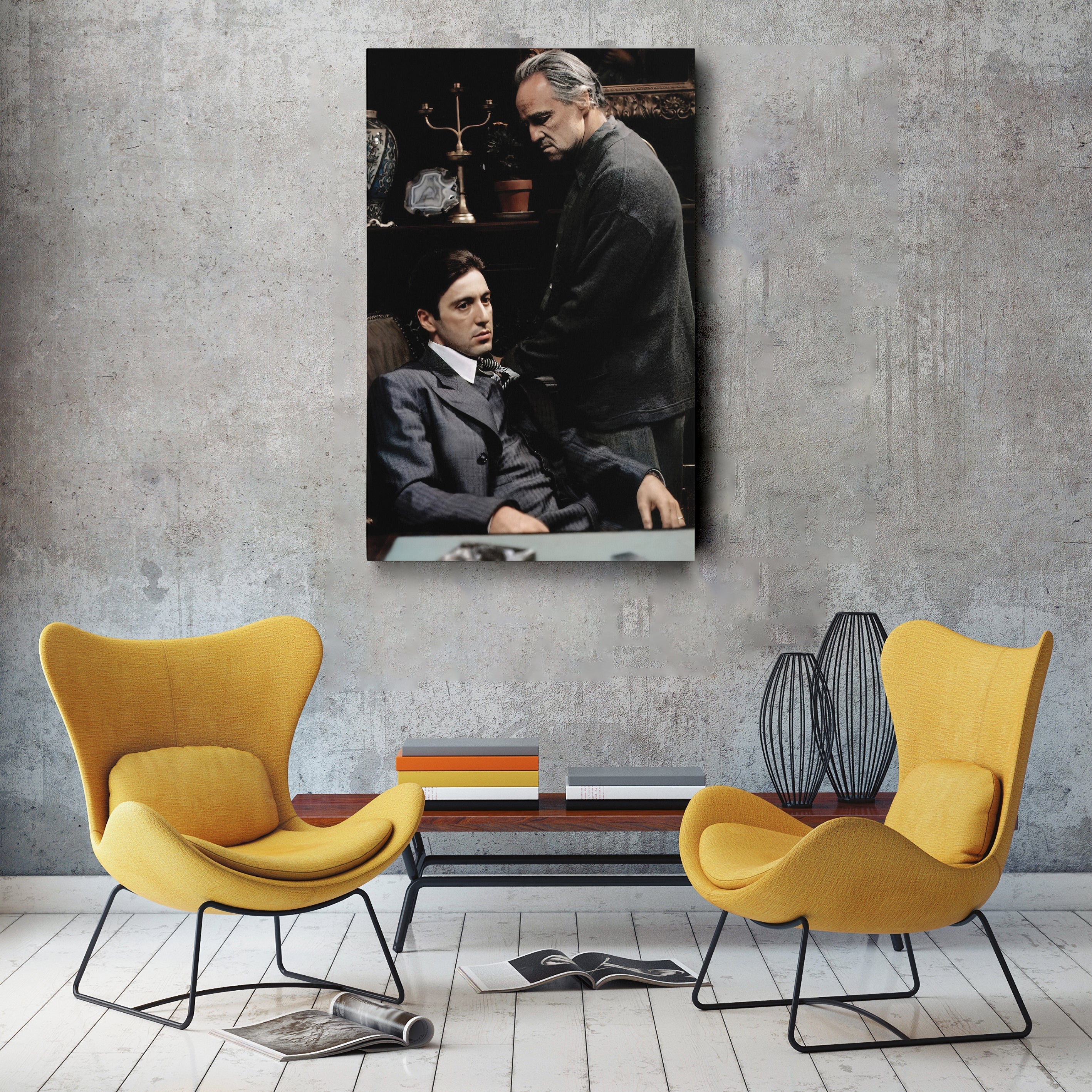 The Godfather Canvas – Don Corleone Wall Art for Home Decor CanvasBlackArt