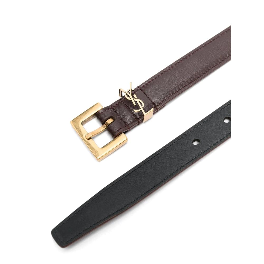 Saint Laurent Brown Belts Women Luosophy