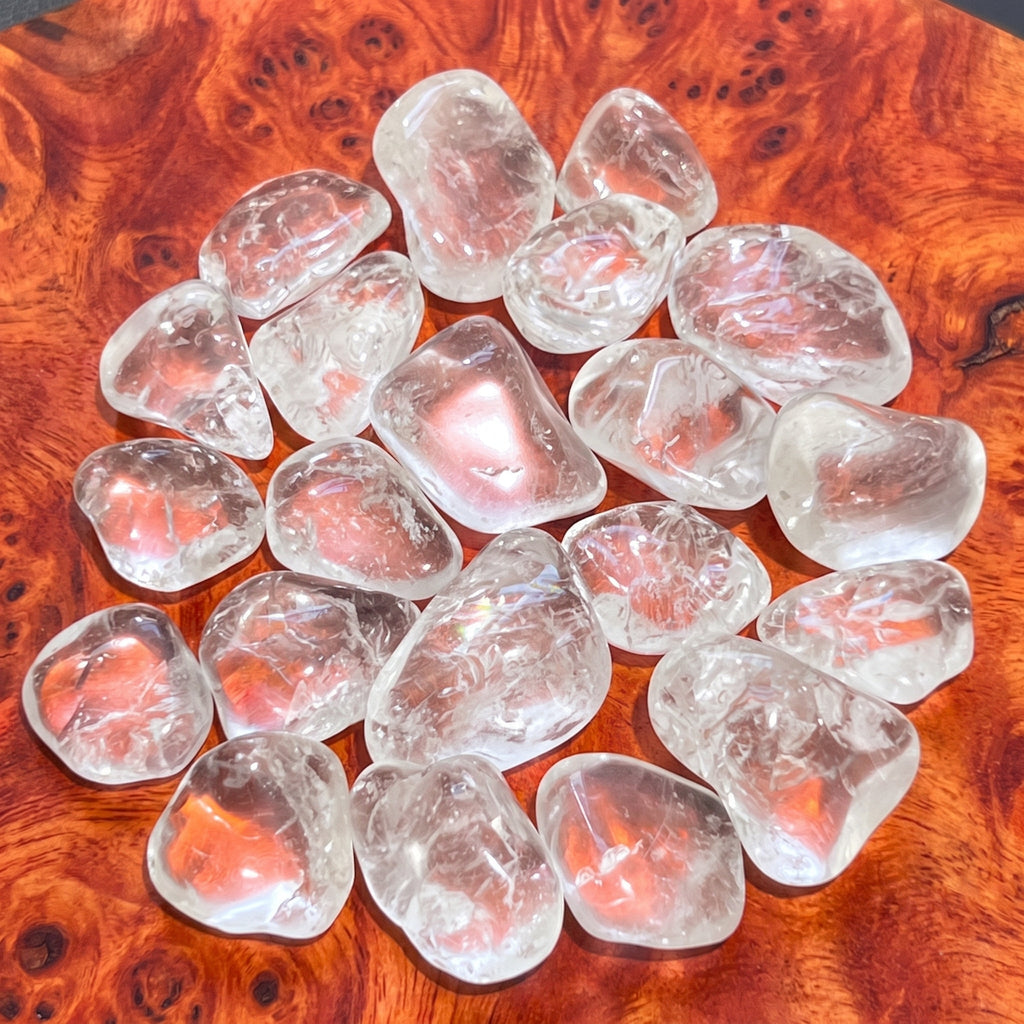 Clear Quartz Crystal Tumbled Stones (By The Piece or Pound) Amazing Crystals