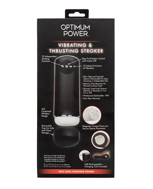 Optimum Power Vibrating & Thruster Stroker Adult Toy Box